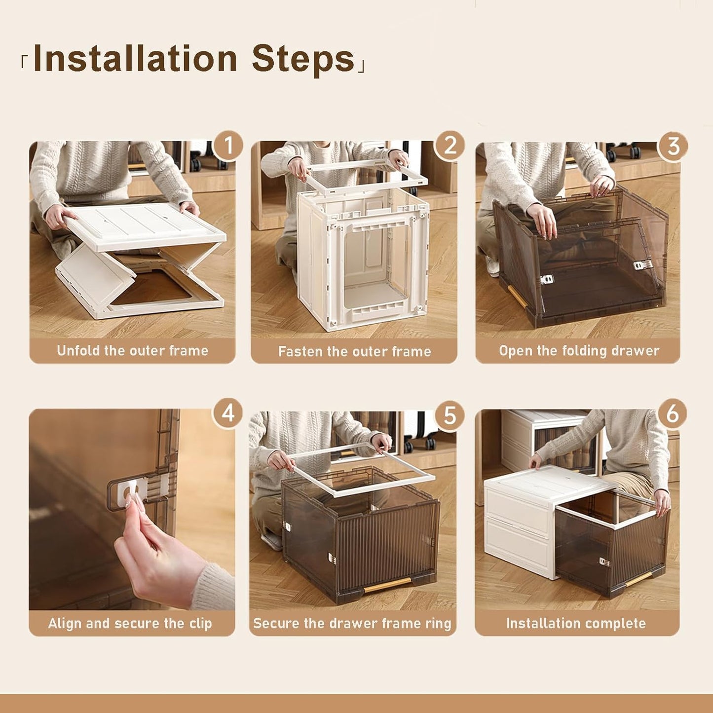 Plastic Storage Bins with Lids, Clothes Folding Storage Box and Closet Organizers and Containers for Home, Closet Stackable Storage for Home, Office, Dorm