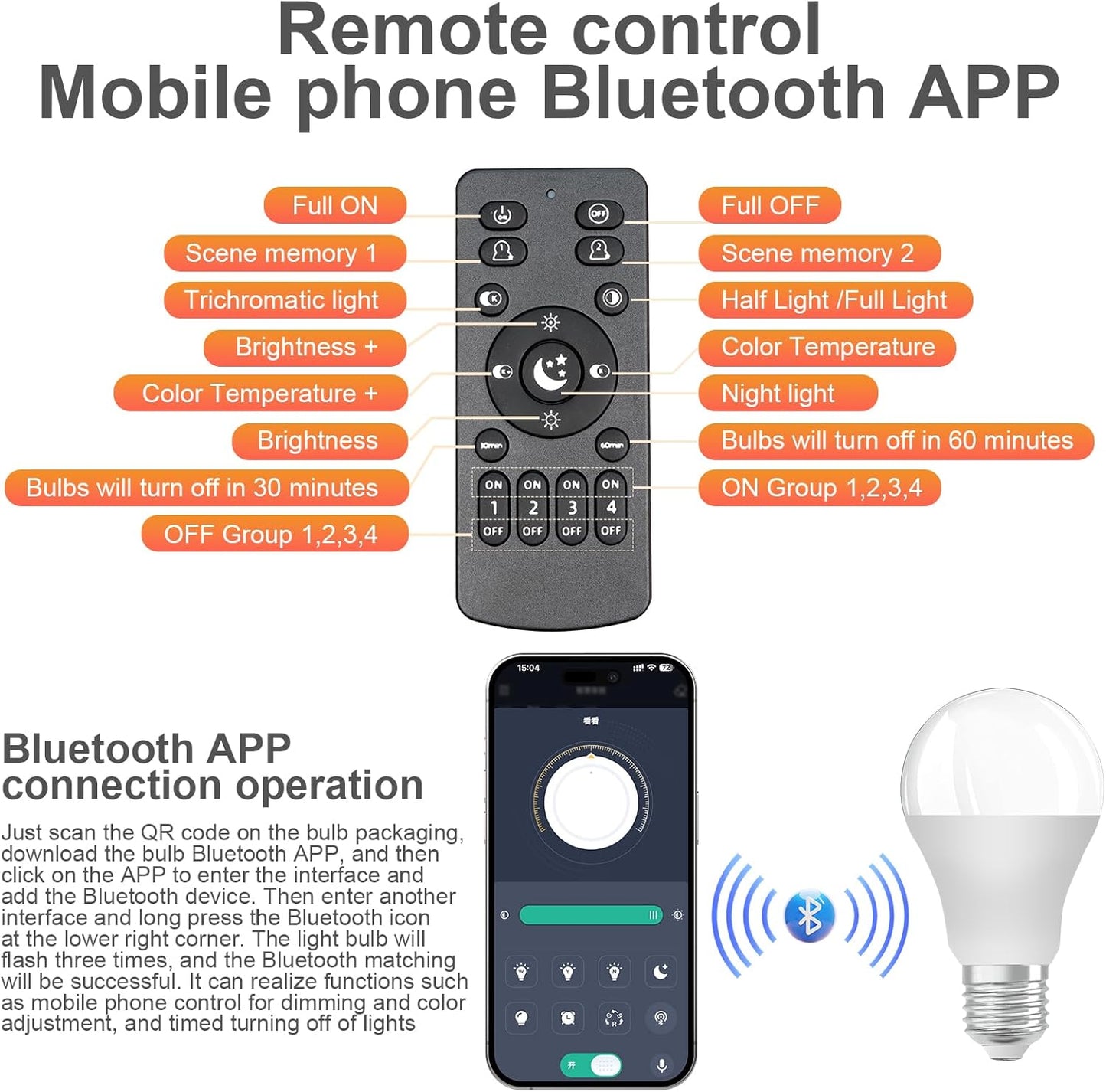 Bright Reading Floor Lamp with Remote Control and Bluetooth Dimming,Rustic Vintage Living Room Bedroom Bedside Office Study Library Adjustable Black Standing Warm Lights, Mid Century Modern Home Decor