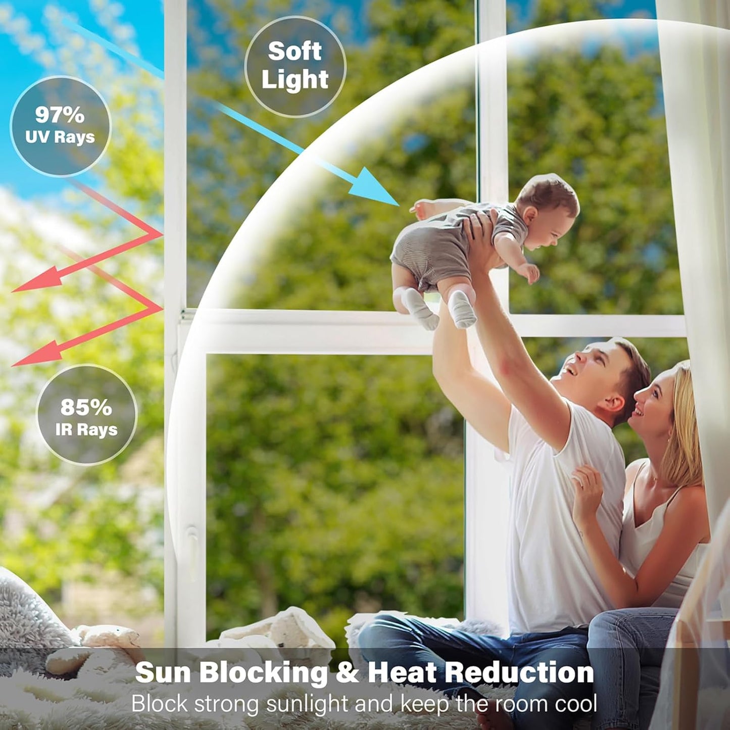 Kromapolis One Way Window Privacy Film Reflective Mirror Home Window Tint, Daytime Privacy Heat Control Anti UV Glass Tinting Static Cling (Silver, 23.6 x 157.4 inch)