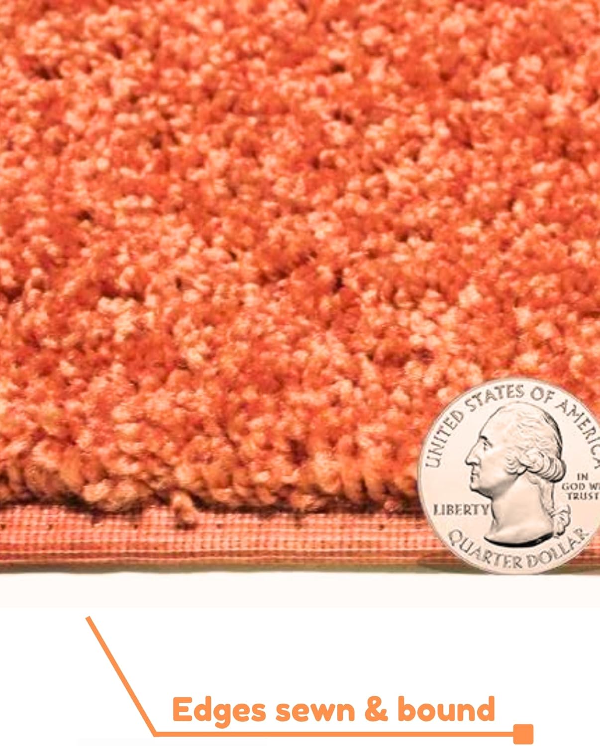 KOECKRITZ Soft and Colorful Kids Classroom Area Rugs (Passes Flammability Pill Test) Many Sizes and Bright Colors to Select from (5' Round, Tangerine)