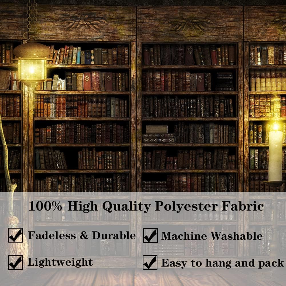 Vintage Bookshelf Tapestry Wall Hanging - Study Room Picture Art Tapestry Retro Bookshelf Wall Art Library Bohemian Hippie Large Wall Tapestries for Bedroom College Dorm Decor (Book, 59L51W)