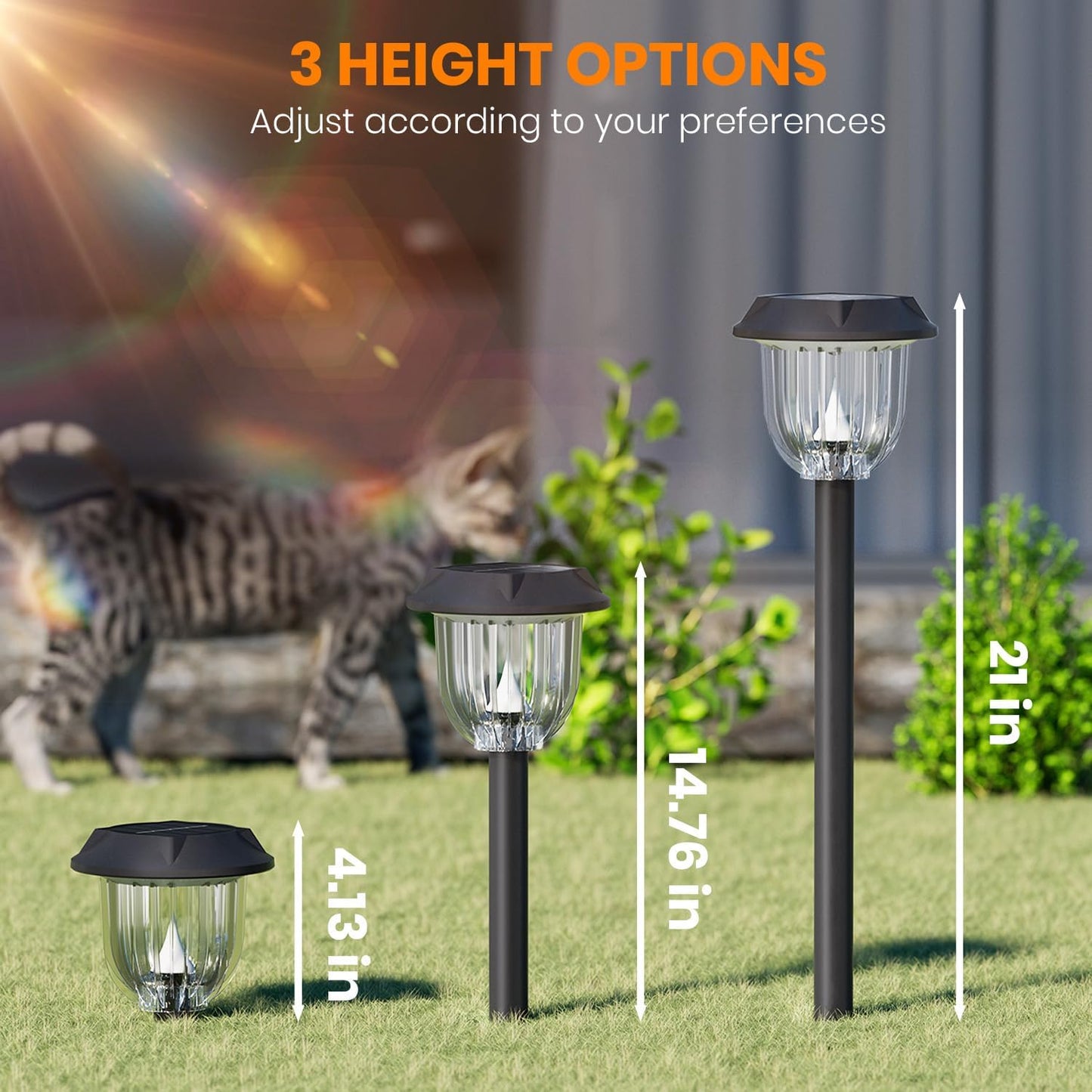 AOSEA LED Solar Lights for Outside,Bright 6 Pack Solar Lights Outdoor IP65 Waterproof,Landscape Lighting,Garden Decorative for Yard,Patio,Walkway,Sidewalk,Driveway,Lawn (Warm)
