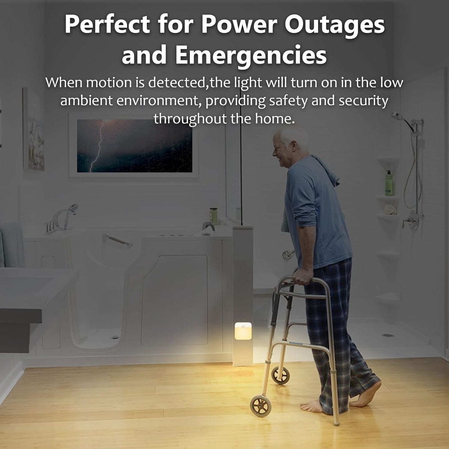 LED Motion Sensor Light - 3 Pack 2 Color USB Rechargeable With Dusk to Dawn Sensor, Stick-On Anywhere Magnetic for Bedroom Bathroom Under Cabinet Closet Wardrobe Stairway