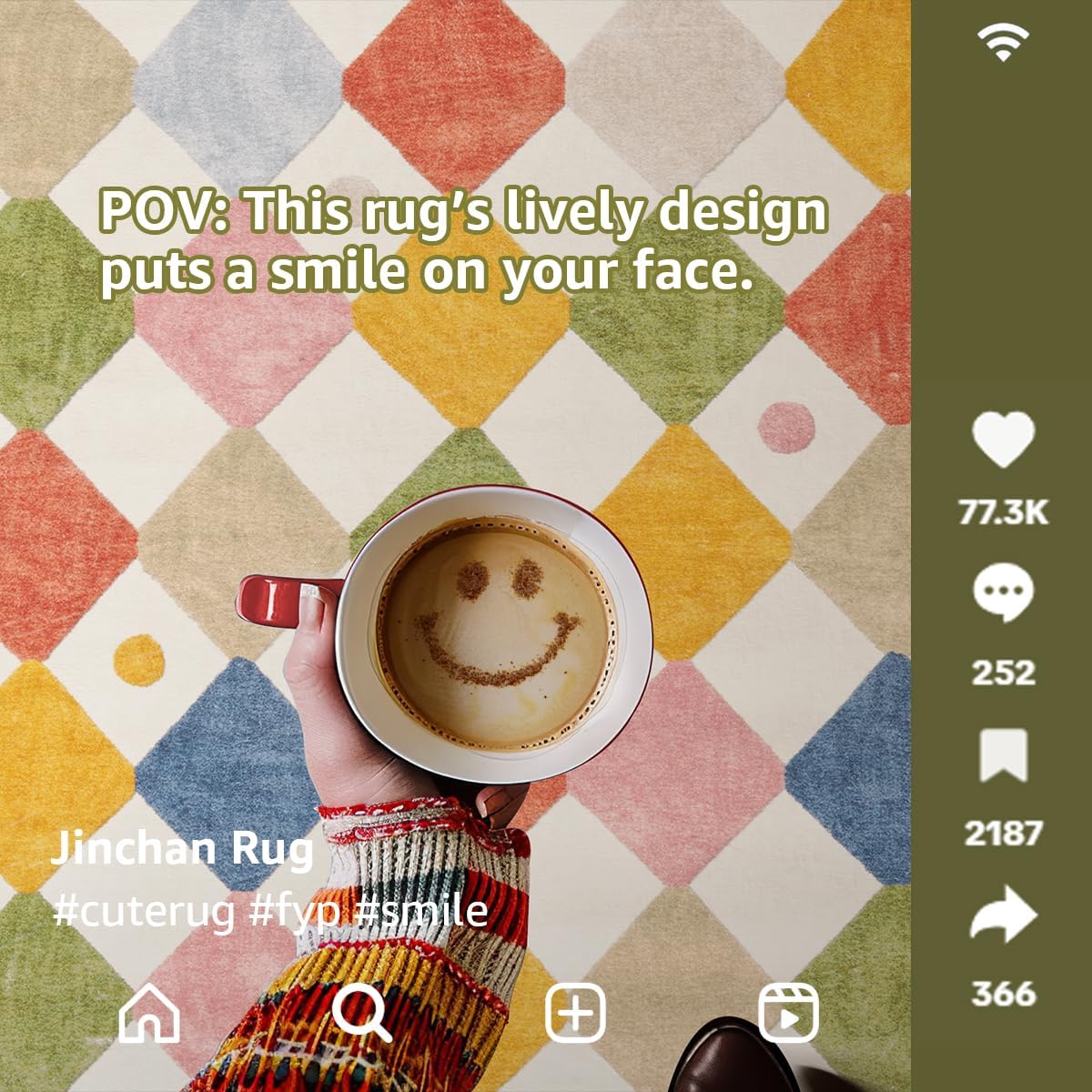 jinchan Kids Rug for Nursery 5ft Radius Corner Washable Area Rug Modern Colorful Quarter Circle Rug Soft Non-Slip Carpet for Bedroom Playroom Daycare Reading Nook Kitchen Classroom Circus on Cream