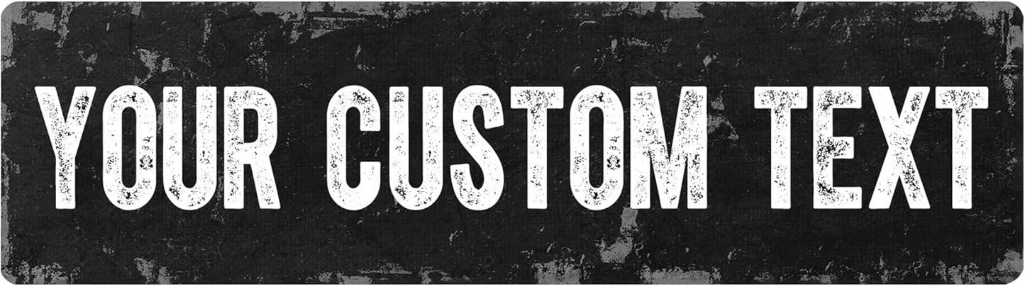Rustic Custom Metal Sign - Custom Sign for Indoor or Outdoor Use (Rustic Black, 15x15 inches)