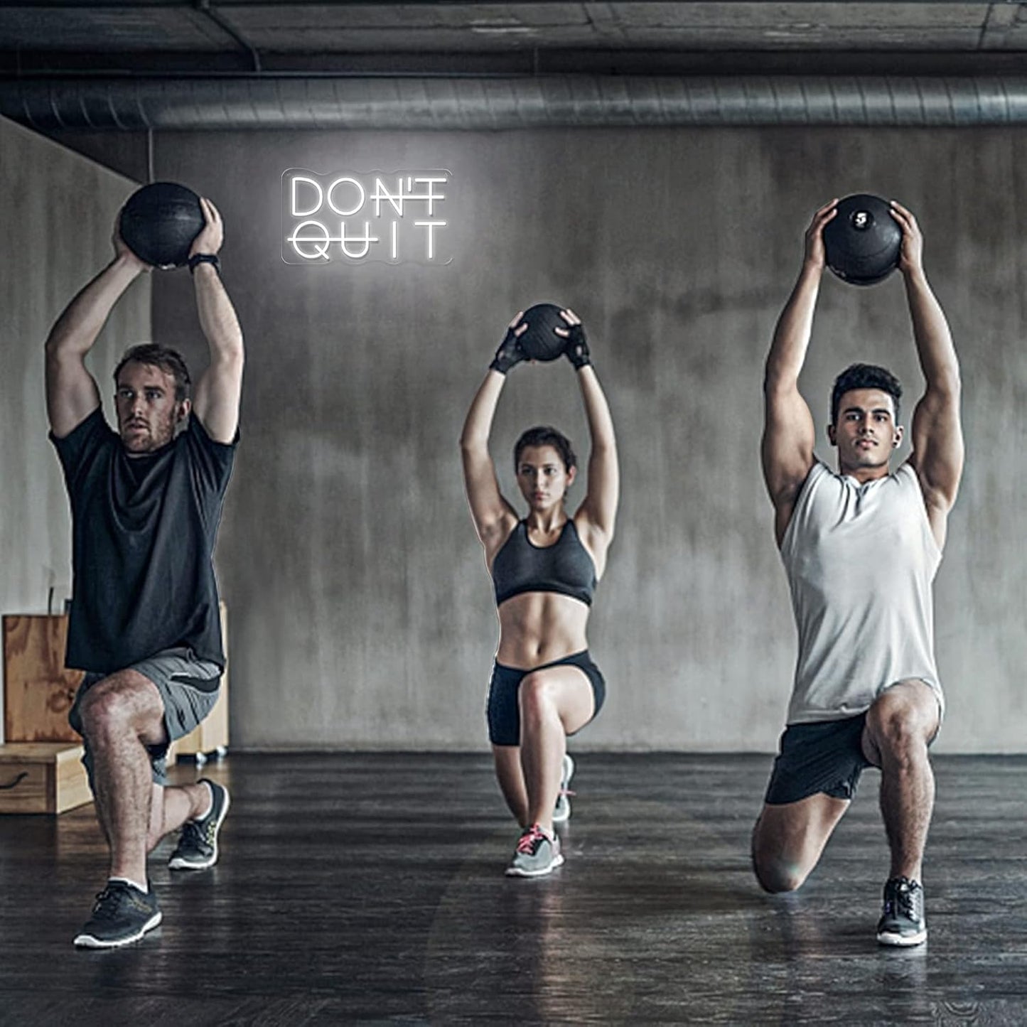 Don't Quit LED Neon Sign for Wall Decor, DO IT Neon Lights Party Decorations, USB Powered Switch Lighting Adjustable for Office, Gym, Man Cave, Gamer Room Decor