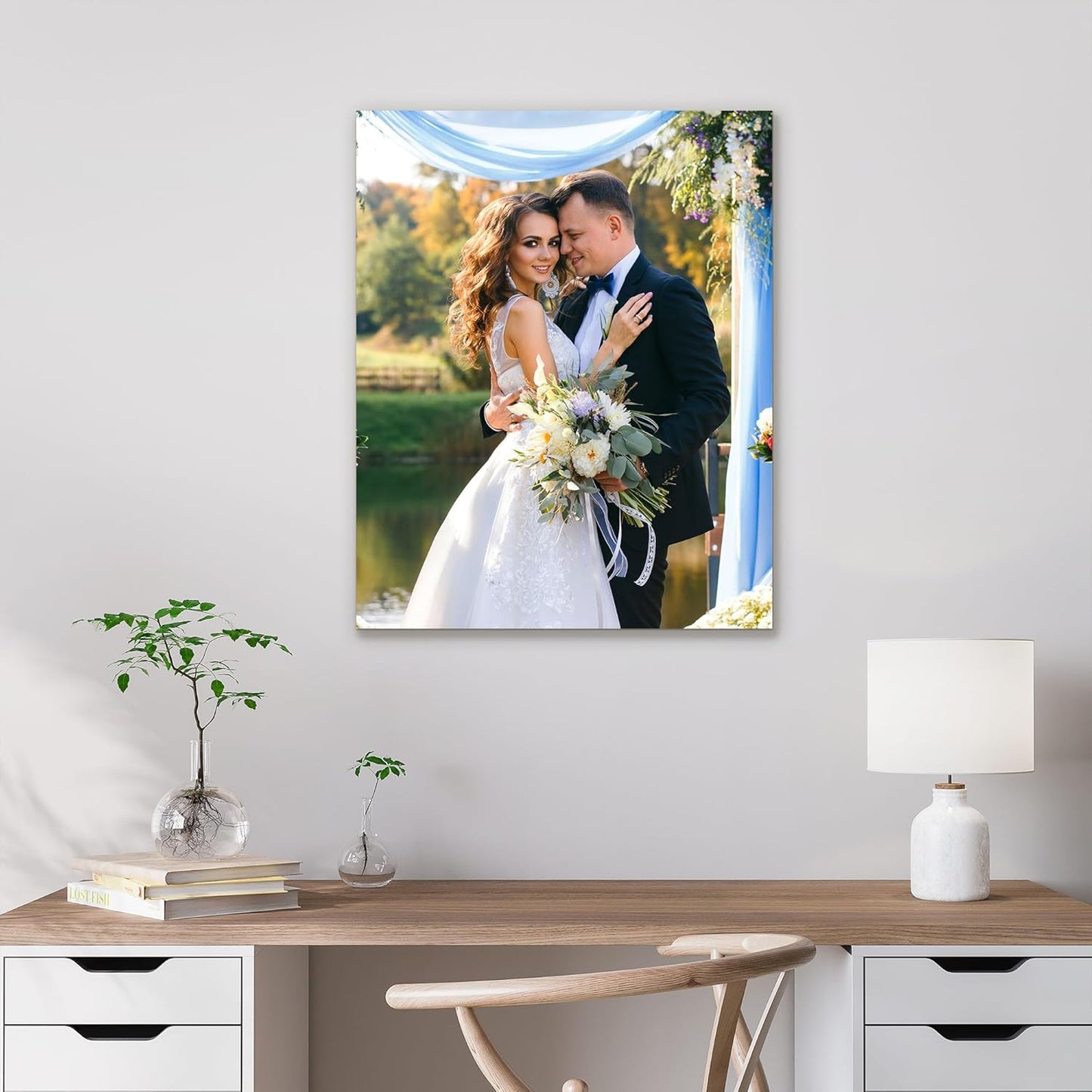 Tapuayts Personalized Custom Canvas Poster: Upload Your Image/Photo for Custom Photo-to-Poster Printing, Quality Wall Art Print (8" X 10")