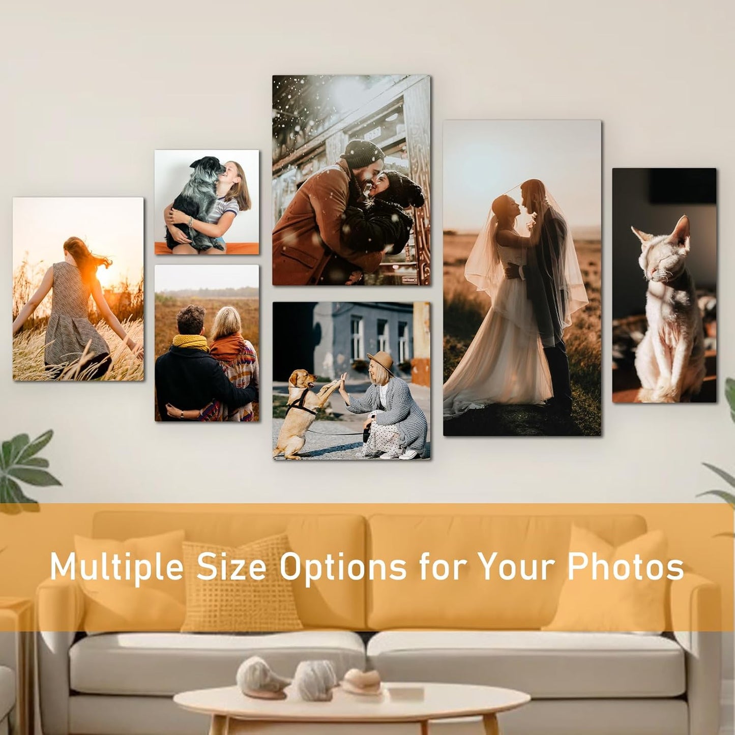 xzartdiy Custom Canvas Prints with Your Photos - Personalized Picture Print Customized Gifts for Family Home Office Wall Art Decor, Wrapped Canvas 12x16inch
