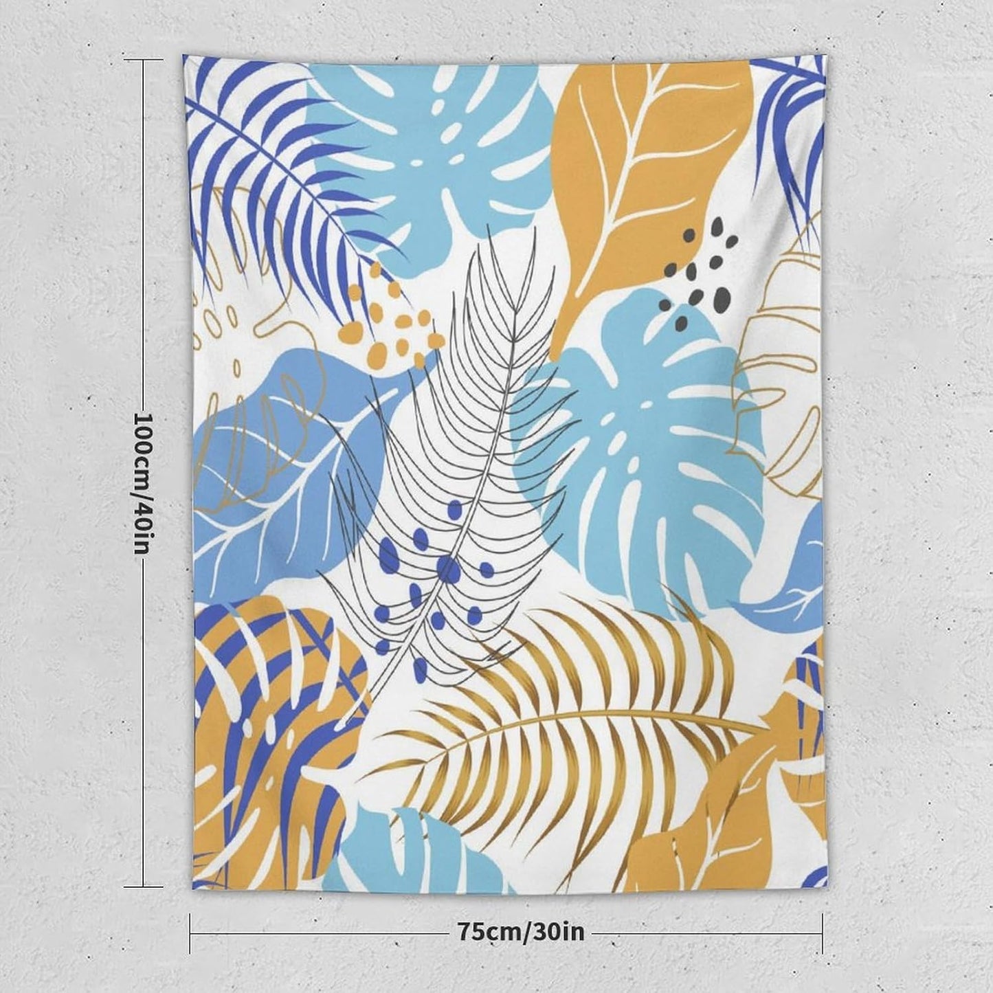 ICMOLYYENLO Tropical Palm Leaves Wall Tapestry, Wall Art for Room Decoration Beautiful Wall Hanging for Bedroom Living Room Dormitory Apartment 60x80 Inch