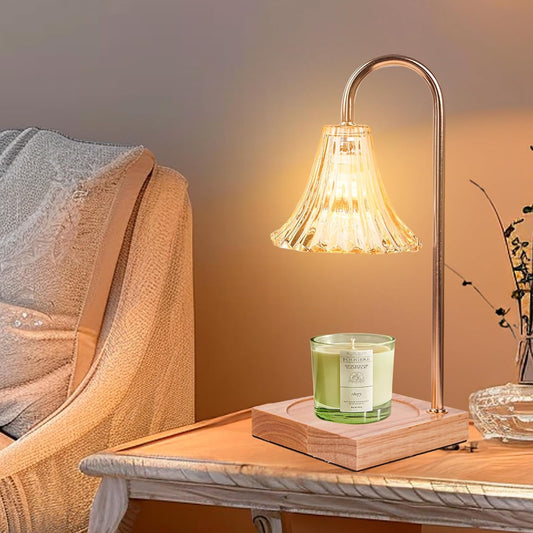 GEEZO Fragrance Candle Warmer Lamp，Electric Candle Warmer with Timer & Dimmer，Mom Christmas Birthday Gifts for Women, House Warming Gifts New Home Bedroom Decor