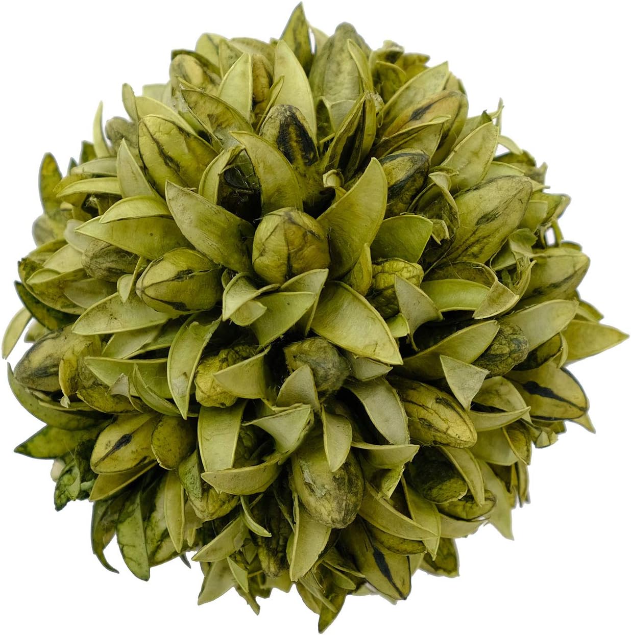 3.5inch Decorative Balls Bowl/Tray &Floral Orb/Ball with Dried Potpourri, Artificial Decorative Balls for Vase Bowl Filler Table Decor for Home,Spa,Reiki, Set of 3