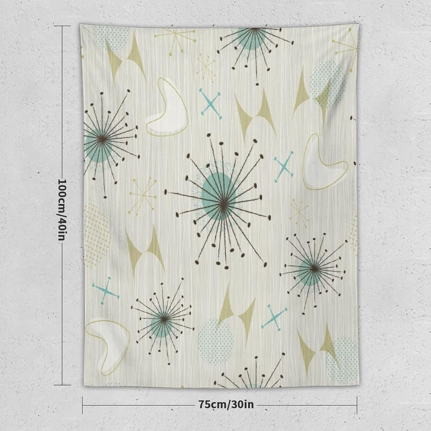 ICMOLYYENLO Boho Medieval Cat Tapestry, Abstract Atomic Starburst Geometric Aesthetic Art Wall Hanging For Bedroom Living Room Dormitory 40x60 Inches