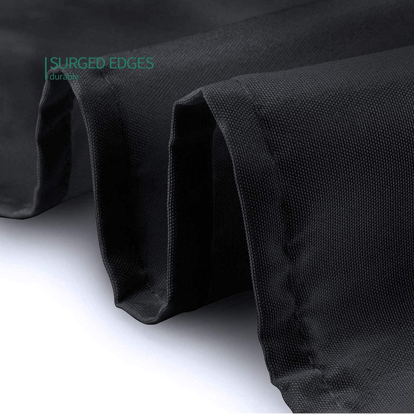 Surmente Black Tablecloth for Round Tables, 90-inch Round Table Cloths for Weddings, Banquets, or Restaurants