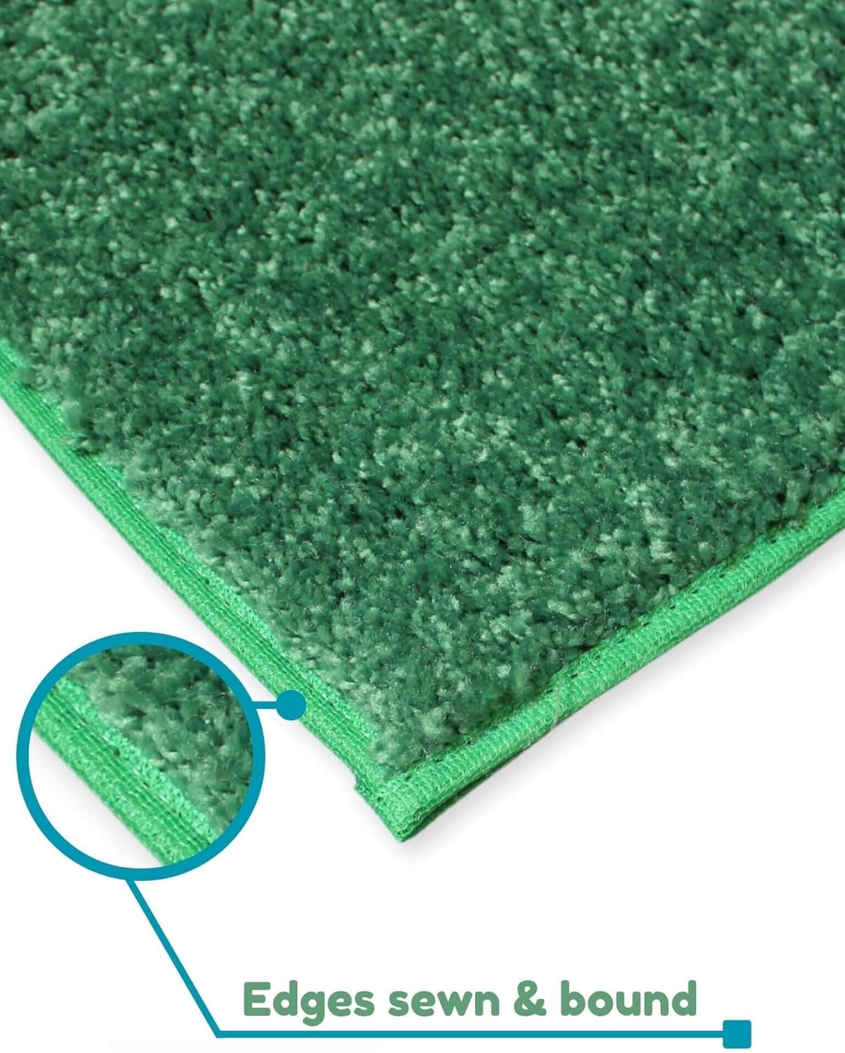 KOECKRITZ Soft and Colorful Kids Classroom Area Rugs (Passes Flammability Pill Test) Many Sizes and Bright Colors to Select from (7' Round, Froggy)