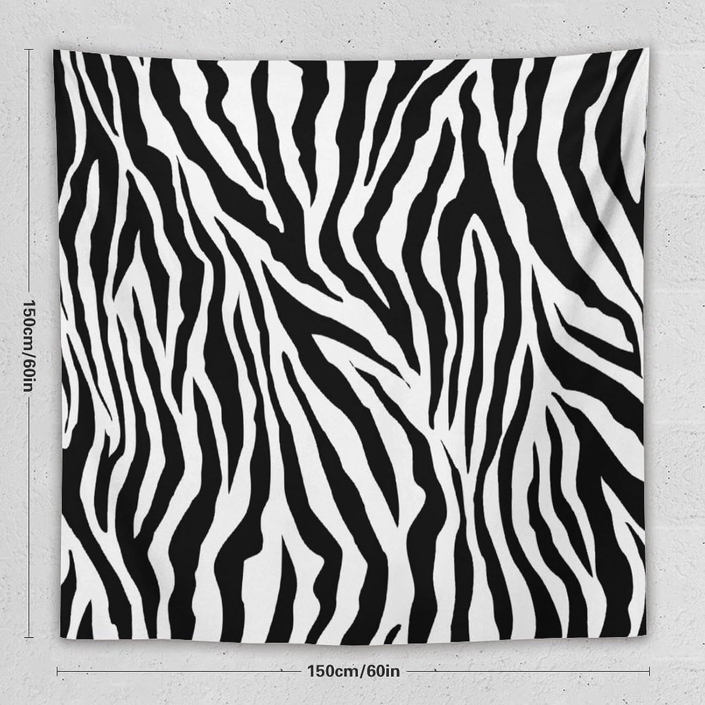 HZOHNAGO Zebra Print Tapestry Nature Wild Animals Black and White Stripe Printed Wall Tapestry Painting Wall Hanging for Bedroom Living Room Dorm 60" W x 60" H