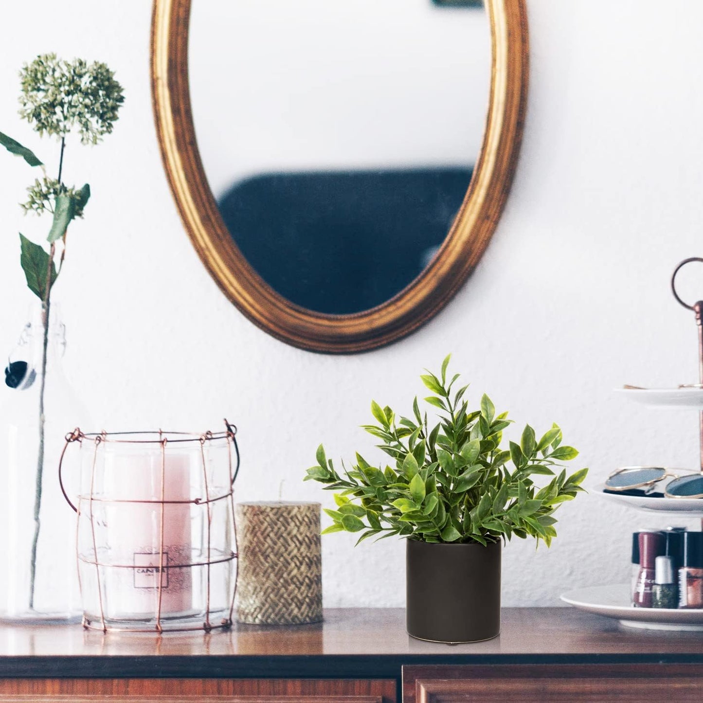 3 Pack Small Fake Plants for Shelf Decor Accents with Ceramic Pot Artificial Potted Plants for Rustic Farmhouse Decor Faux Plants Indoor Fake Potted Plants Artificial for Home Office Bookshelf Decor