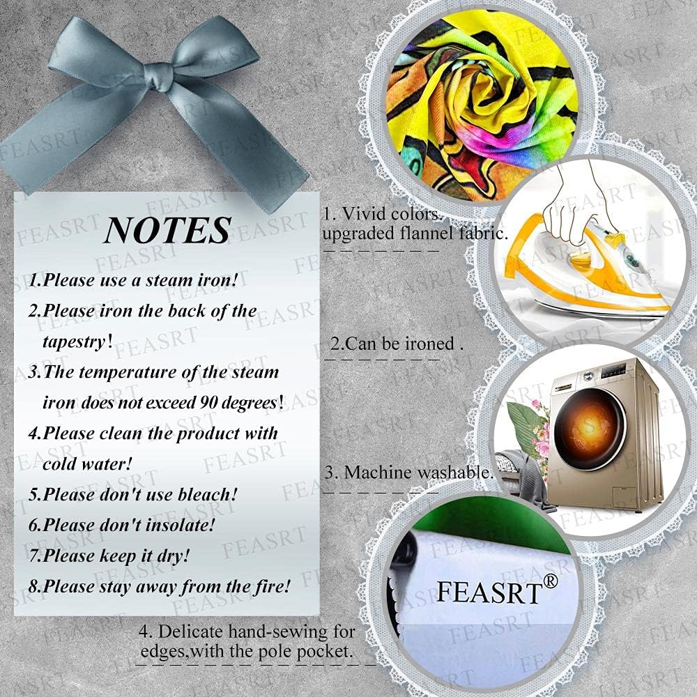 Raven Poem Wall Hanging 51x60 Inches - Crow Tapestry for Living Room, Bedroom, Home, Dorm, Office Decor