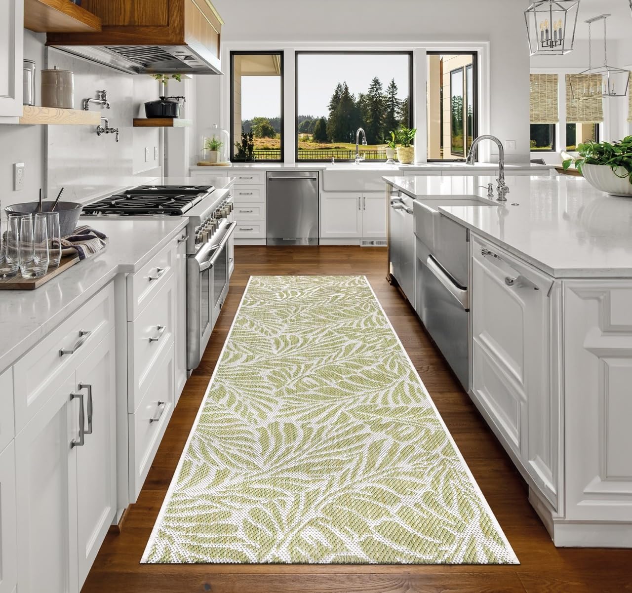 Keen Home Design Terrace Outdoor Runner Rug - 2x12 Washable Indoor/Outdoor Rug for Patio, Kitchen, Balcony, Beach, Garden, Deck and Porch, Size: 2'2"x11'10"