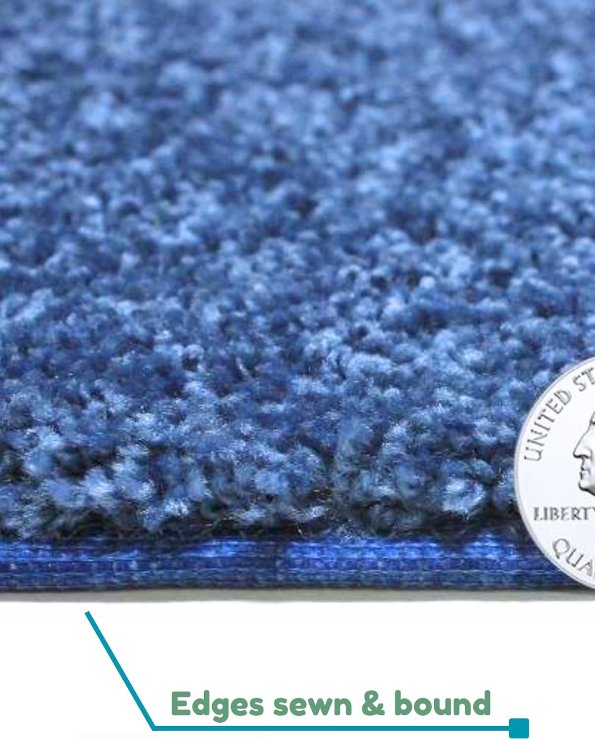 KOECKRITZ Soft and Colorful Kids Classroom Area Rugs (Passes Flammability Pill Test) Many Sizes and Bright Colors to Select from (10' x 10', Royal)