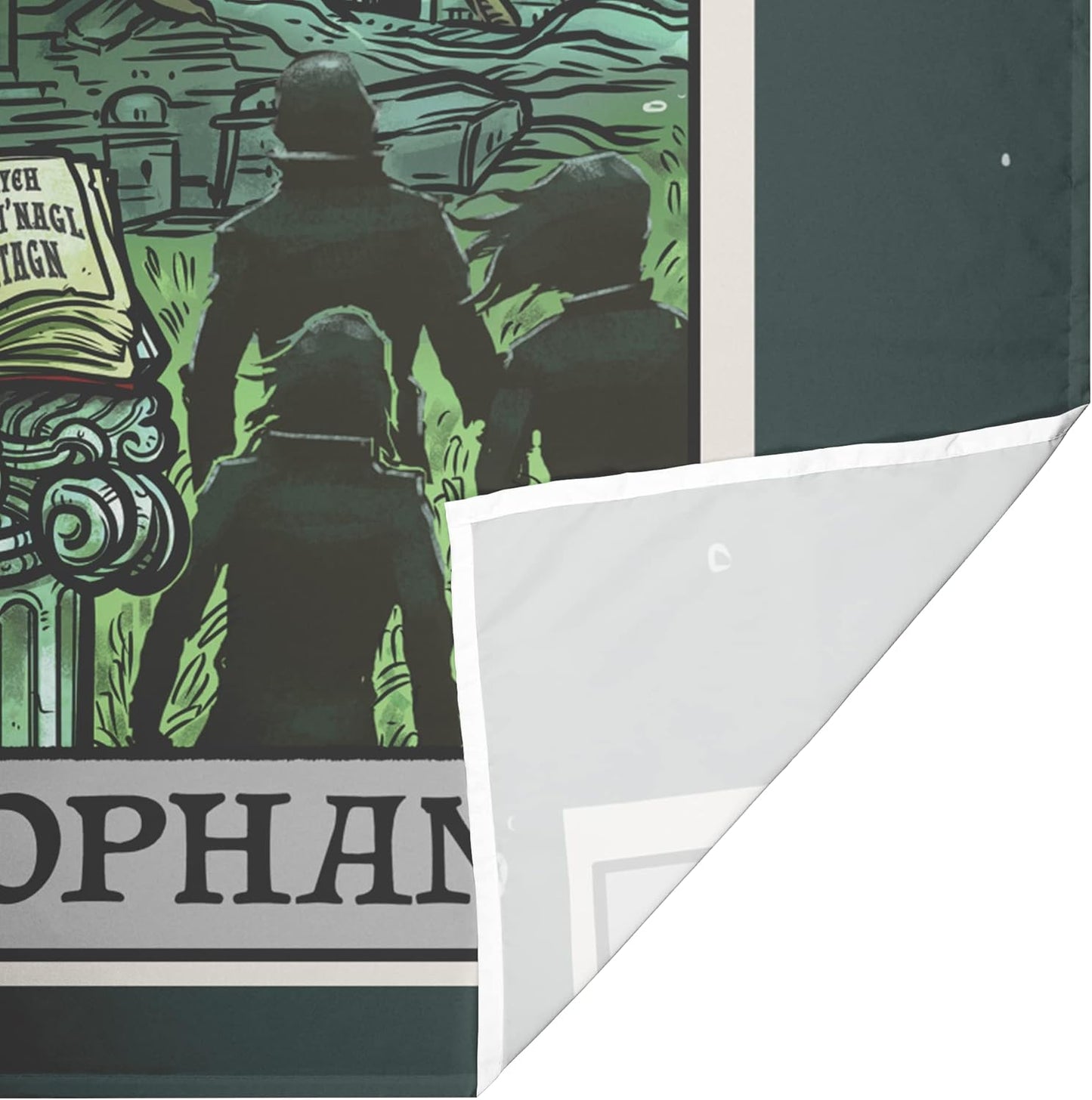 Cthulhu The Hierophant Tarot Card Tapestry Wall Hanging H.P. Lovecraft Horror Home Decor Halloween Wall Art (60" x 50")