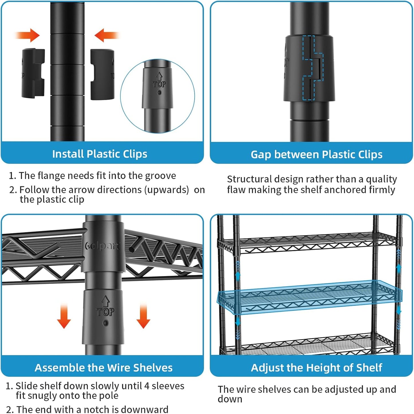 Over Washer and Dryer Shelves,2 Tier Adjustable Height Wire Shelving Laundry Room Storage Organization Clothes Drying Rack with Hanger Rod&Hooks,Space Saving Organizers Shelf,Black