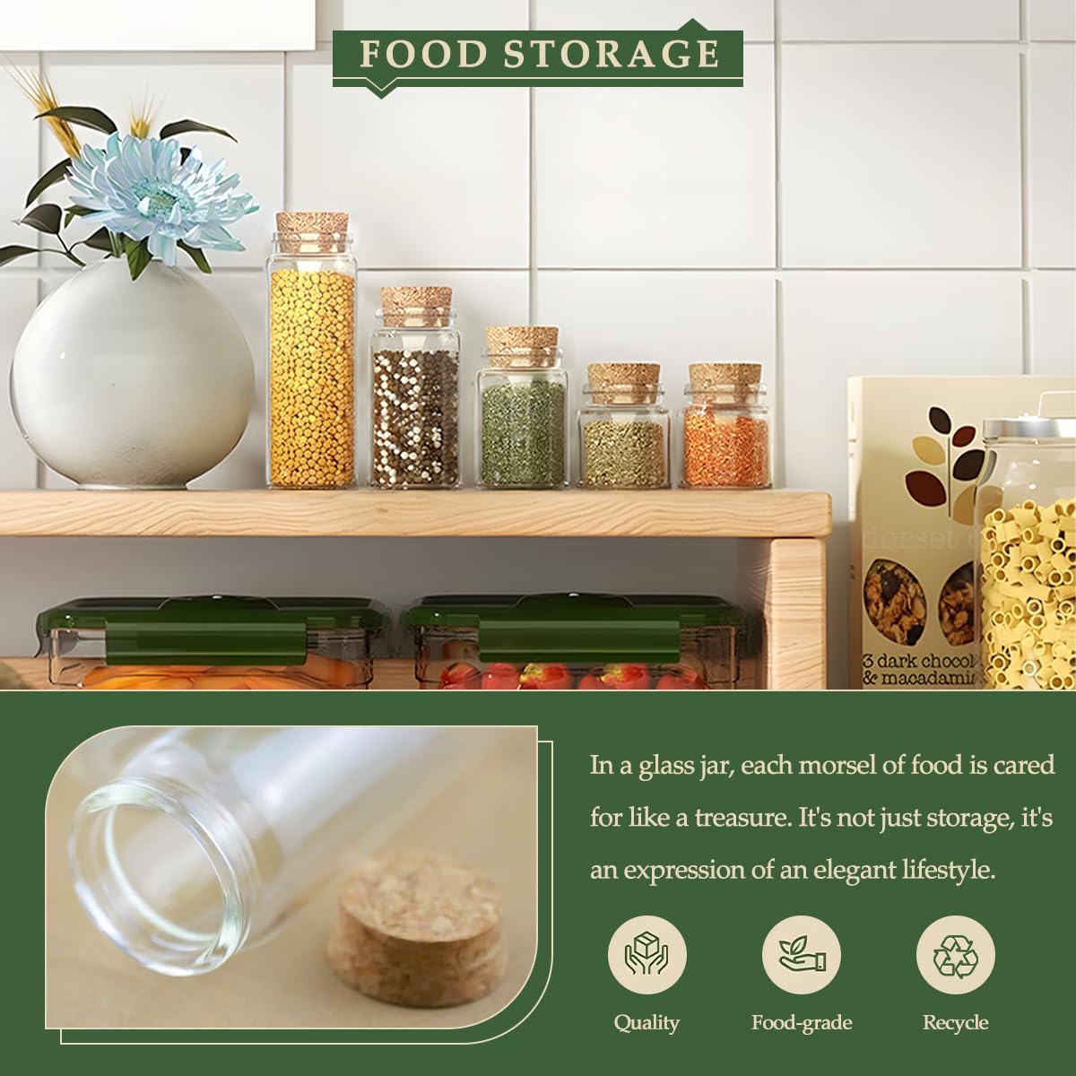 JIUYUE 15 pcs 80 ml Small Glass Vials,Glass Bottle Small(2.7 oz-1.85x2.75 inch)