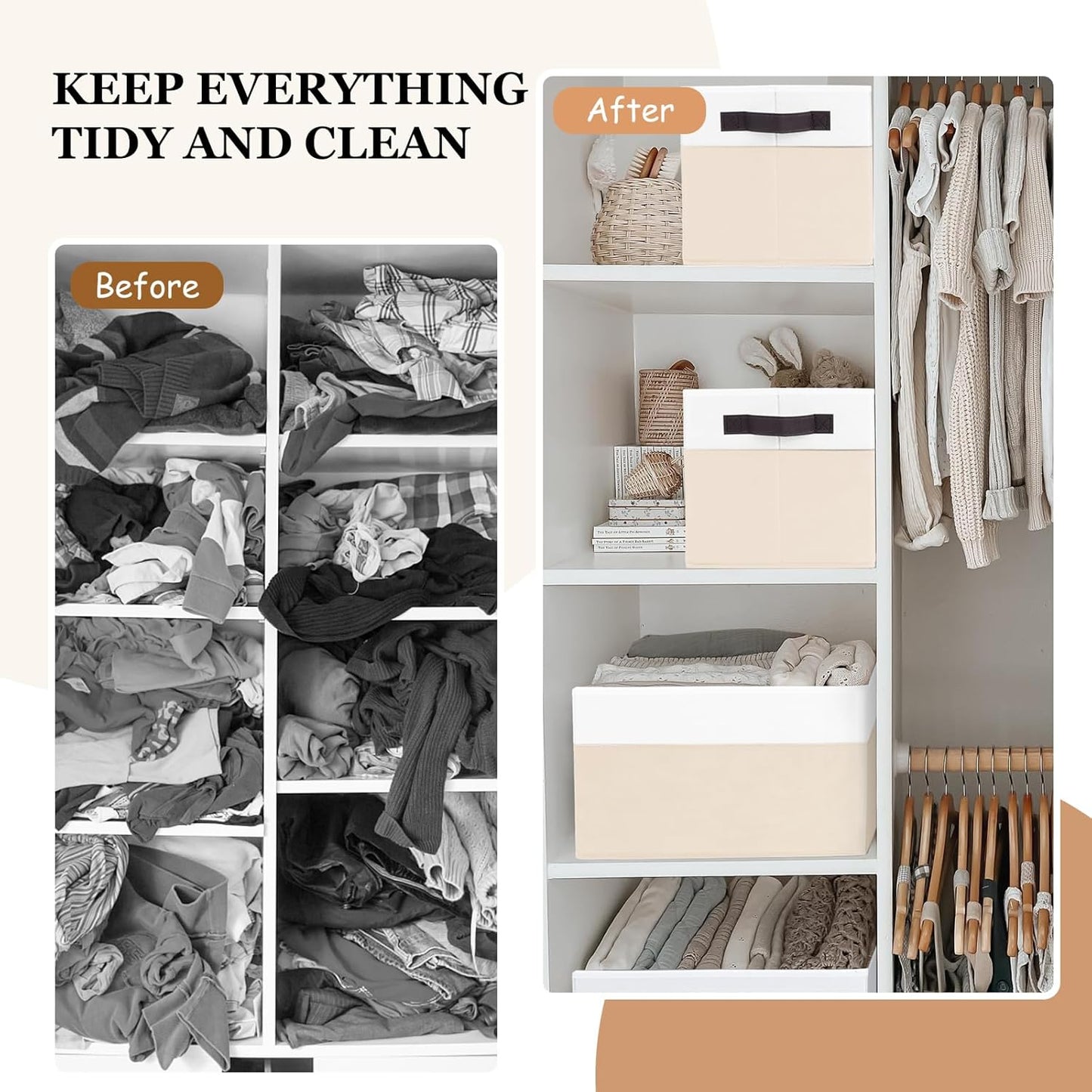 6 Pack Large Toy Box Chest, Collapsible Sturdy Toy Storage Organizer Bins Baskets for Kids, Boys, Girls, Nursery, Playroom, Shelf Baskets for Lego Puzzle Balls, Game Organizer (14L*10W*9.5H)