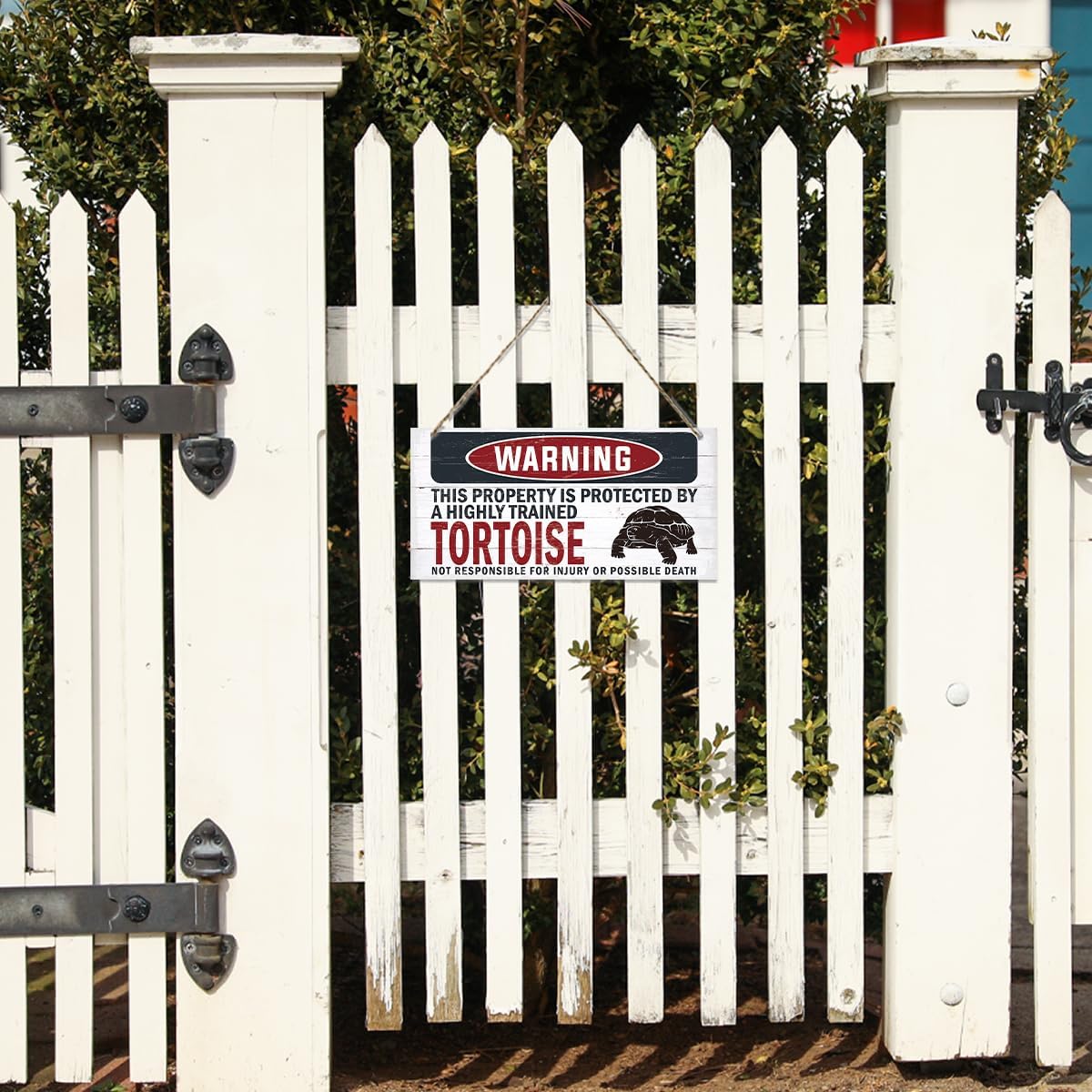 Warning Sign, Tortoise Warning Wood Plaque Sign, Funny Door Signs, Decorative Wood Hanging Suspension Plaque, Farmhouse Wooden Wall Decor, Outdoor Hanging Wooden Signs