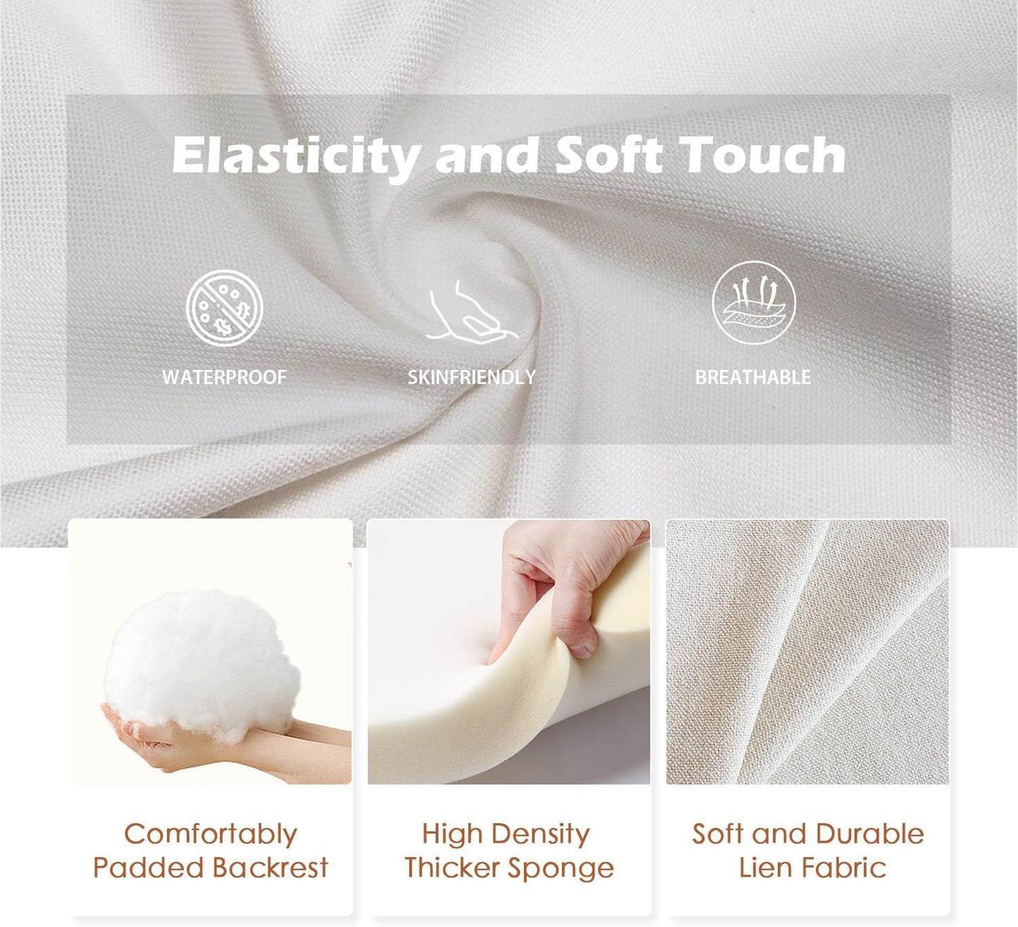 BestMassage | Recliner Chair | No Massage Function | Textile Beige | with Lumbar Support, Adjustable Push Back, Wide Armrests, Footrest & Padded Seat | Easy Assembly | for Living Room, Home Theatre