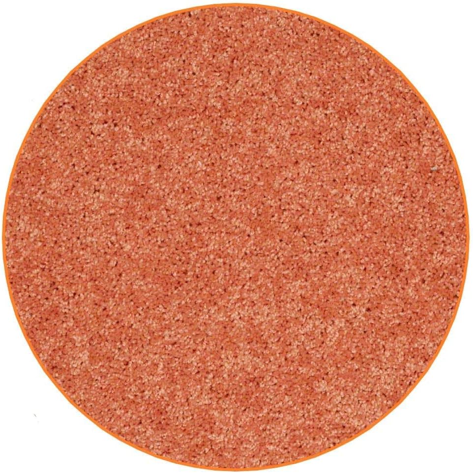 KOECKRITZ Soft and Colorful Kids Classroom Area Rugs (Passes Flammability Pill Test) Many Sizes and Bright Colors to Select from (5' Round, Tangerine)