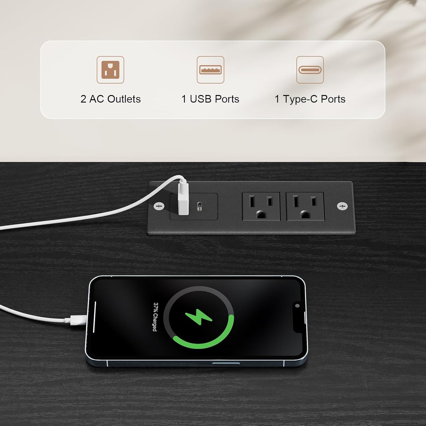 59 Inch TV Stand with Power Outlet for TVs up to 65 Inch, Entertainment Center with Storage, Mid-Century Modern TV Console, Adjustable Shelf & Sliding Doors, TV Stand for Living Room, Bedroom, Black