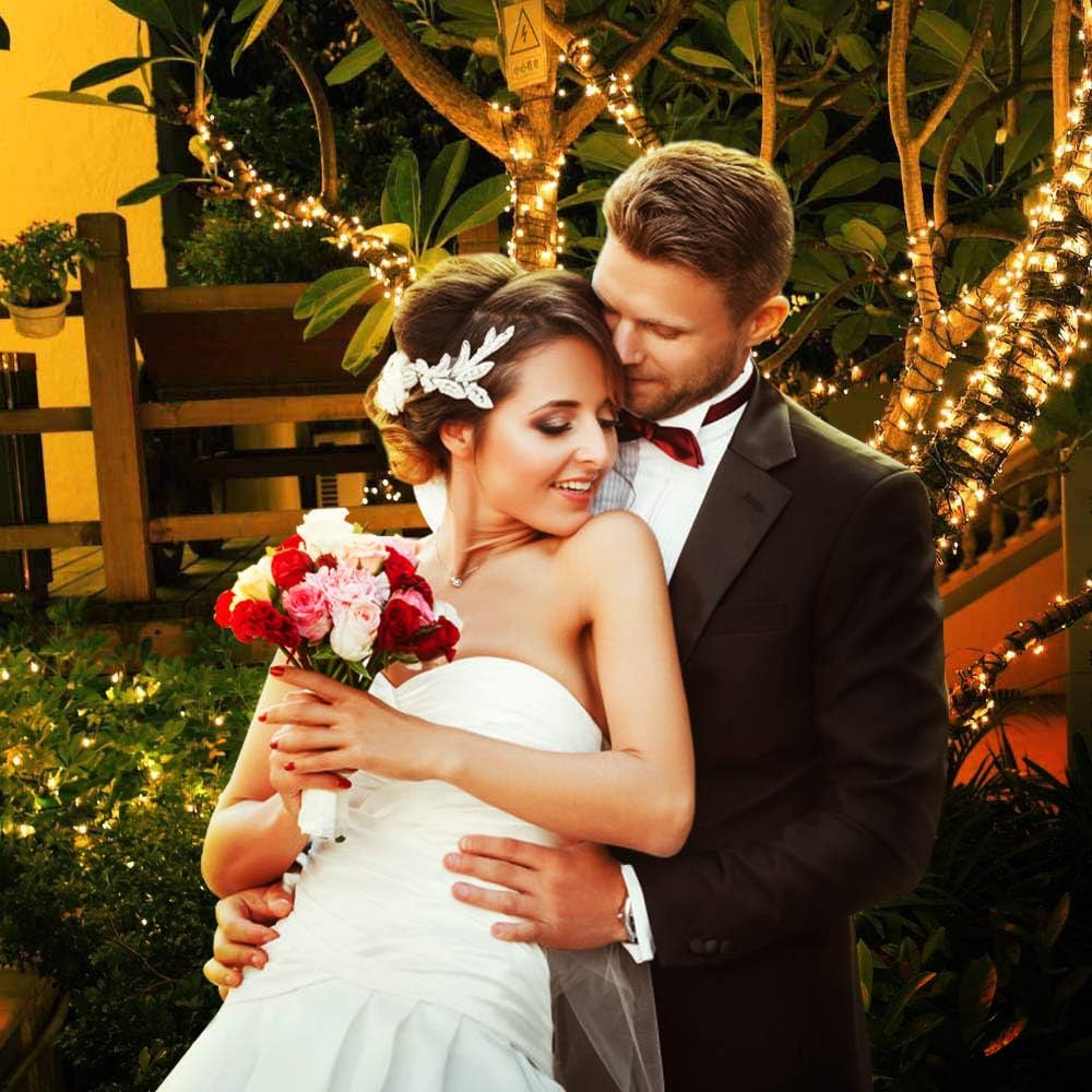 XTF2015 336ft 1000 LED Christmas Long String Lights, 8 Lighting Modes Waterproof Christmas Tree Lights Outdoor Indoor Fairy Light for Patio, Garden, Party, Wedding, Holiday Decorations (Warm White)