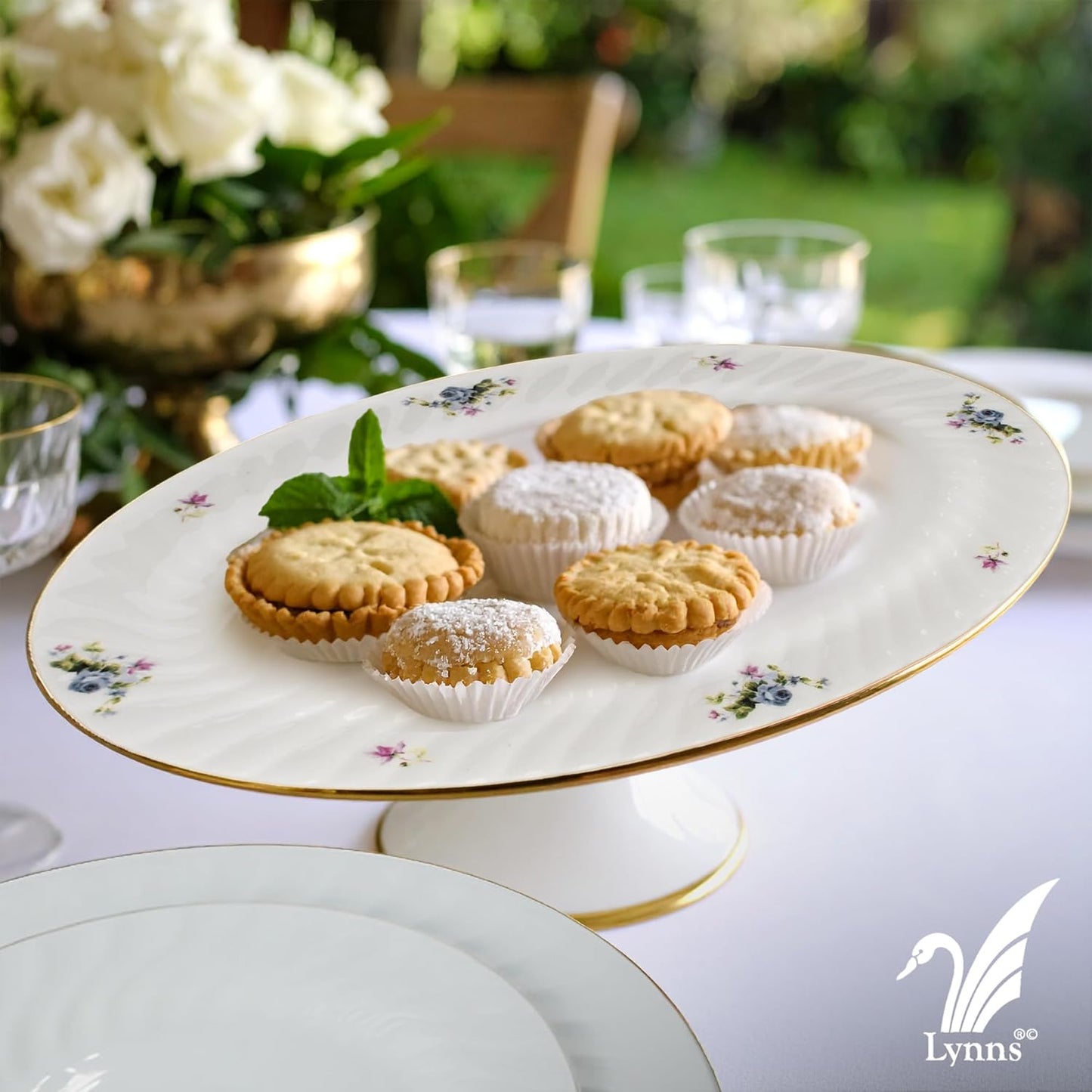 Lynns Paradise Serafina 14-Inch Oval Platter, Set of 2, Purple; Heavy Duty; Chip Resistant; Lead and Cadmium Free; Freezer to Oven Safe up to 500°F