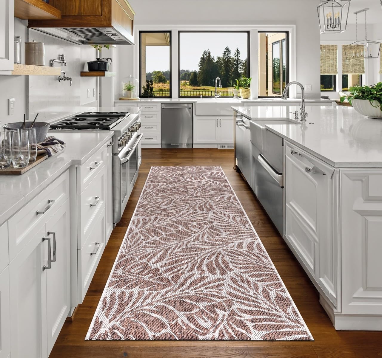 Keen Home Design Terrace Outdoor Runner Rug - 2x10 Washable Indoor/Outdoor Rug for Patio, Kitchen, Balcony, Beach, Garden, Deck and Porch, Size: 2'2"x9'11"