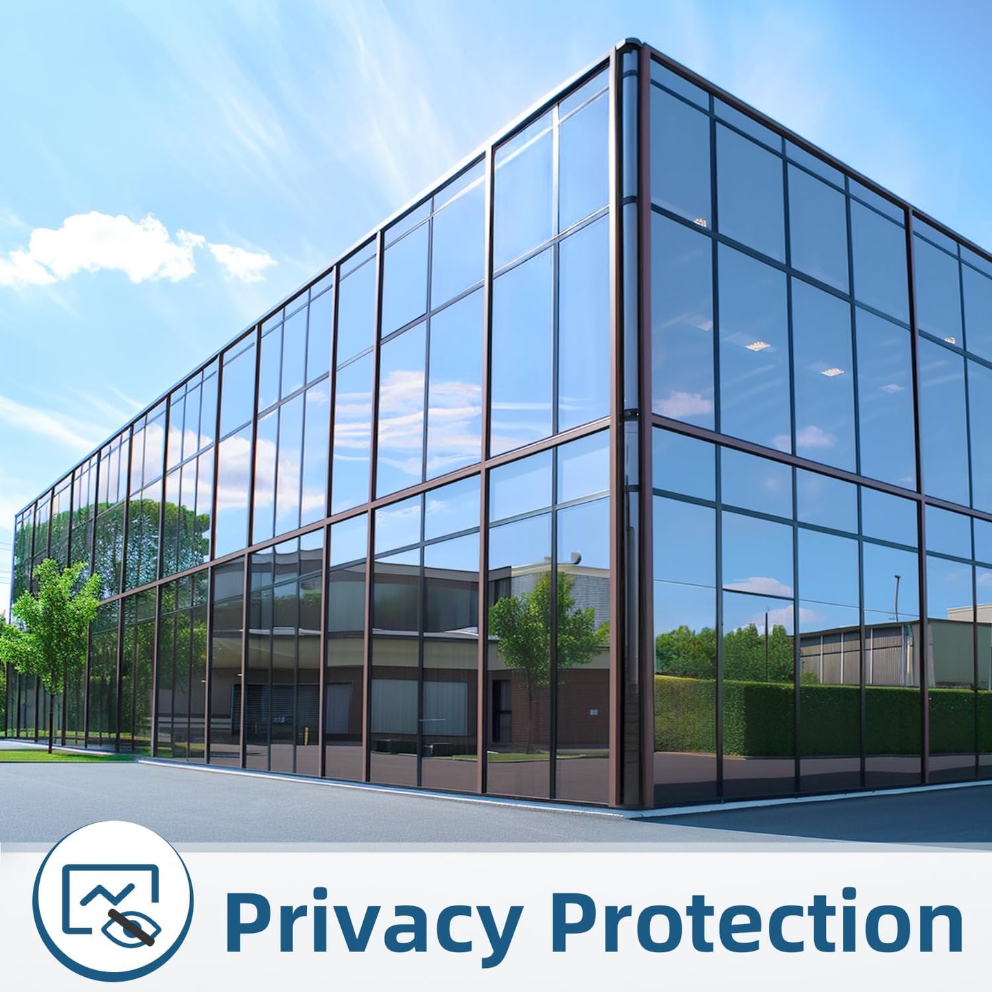 DUOFIRE One Way Window Film Privacy See Out Not in Heat Blocker Window Tint Reflective Mirror Windows Tinting Film for Home Static Cling Anti-UV Sun Blocking Windows Covering（Black, 23.6x78.7in）