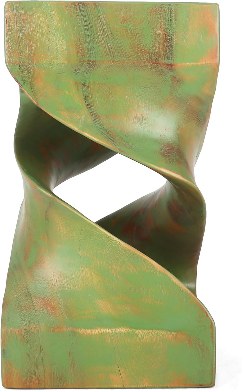 Rutledge & King Mid Century End Table - Round Wooden Side Table - 11" x 11" x 19.75" - Green