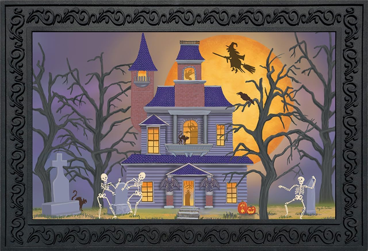 Briarwood Lane Haunted House Party Halloween Doormat