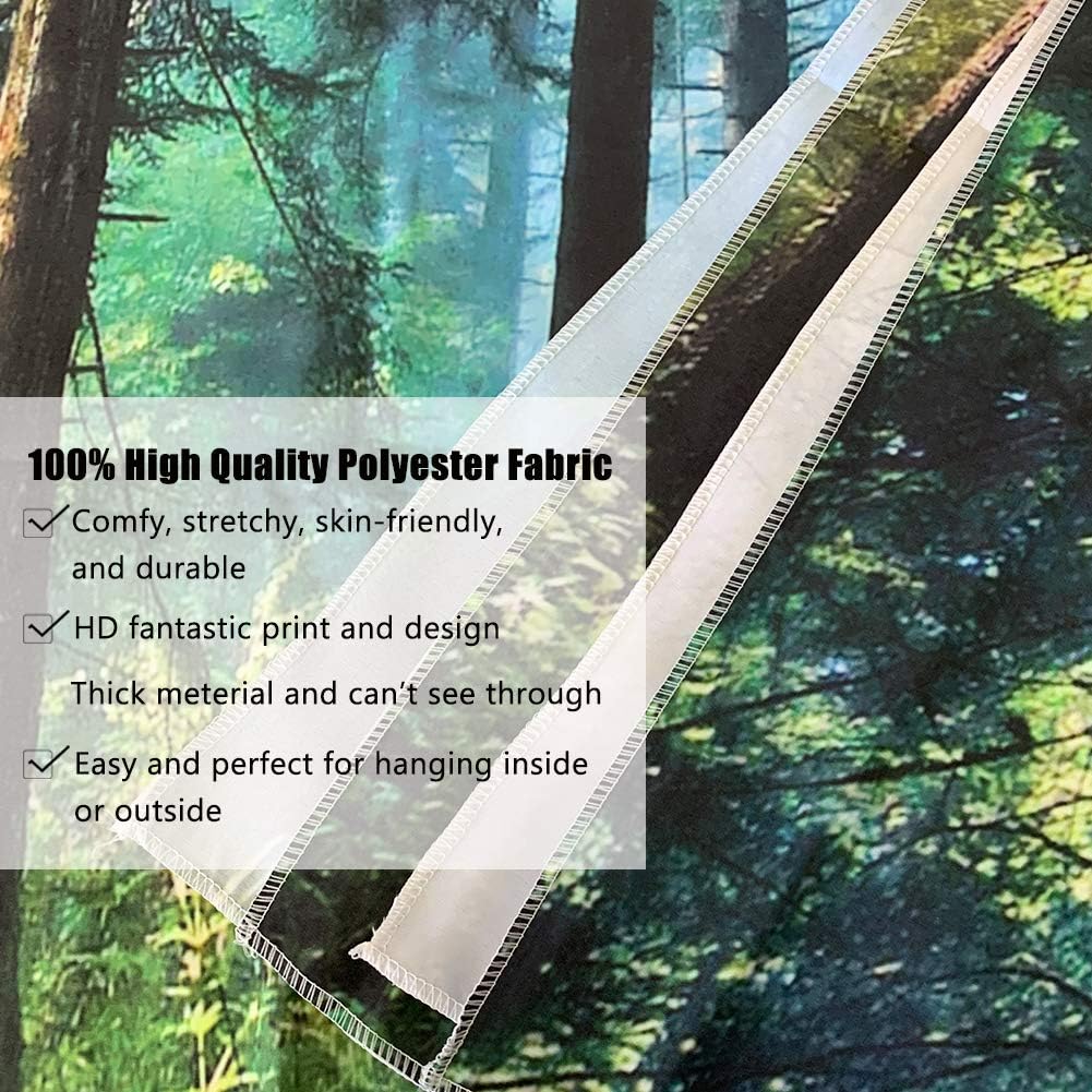 Llamazing Forest Tapestry Home Decor Landscape Living Room Bedroom Decoration Magic Tapestry Curtain (Morning Forest, 78''L×60''W)