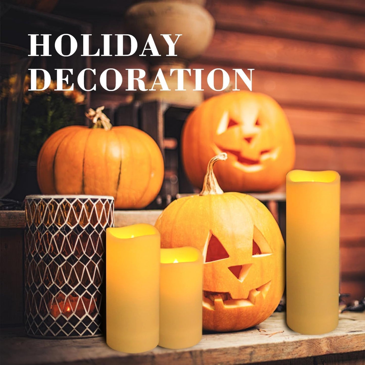 Set of 24 Flameless Led Battery Opeated (D2.2'' x H4''5''6'') Waterproof Outdoor Indoor Candles with 10-Key Remotes and Cycling 24 Hours Timer