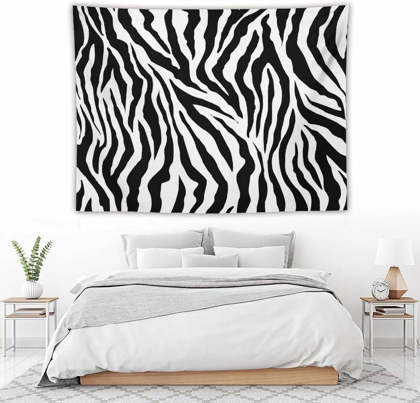 HZOHNAGO Zebra Print Tapestry Nature Wild Animals Black and White Stripe Printed Wall Tapestry Painting Wall Hanging for Bedroom Living Room Dorm 80" W x 60" H