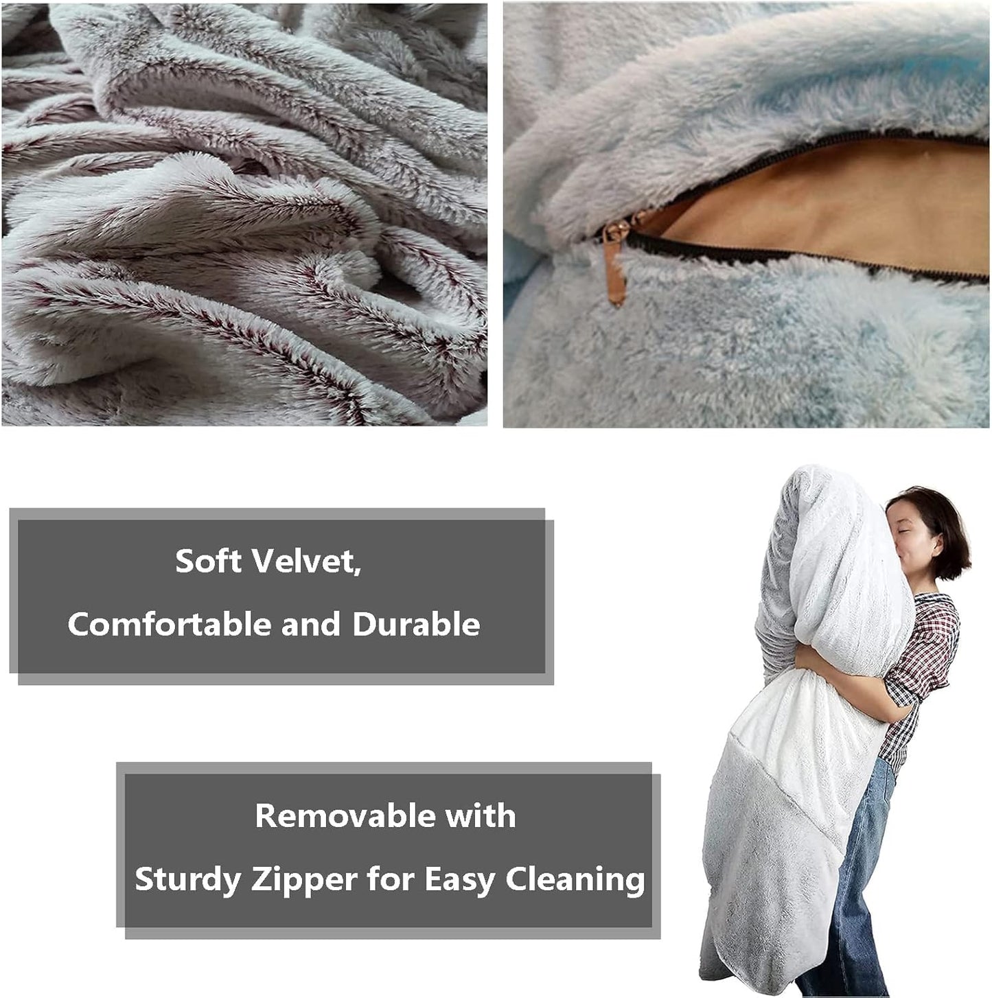 Big Huge Giant Bean Bag Chair for Adults, (No Filler) Bean Bag Chairs in Multiple Sizes and Colors Giant Foam-Filling Required- Machine Washable Covers, Double Stitched Seams (Blood red,7FT)