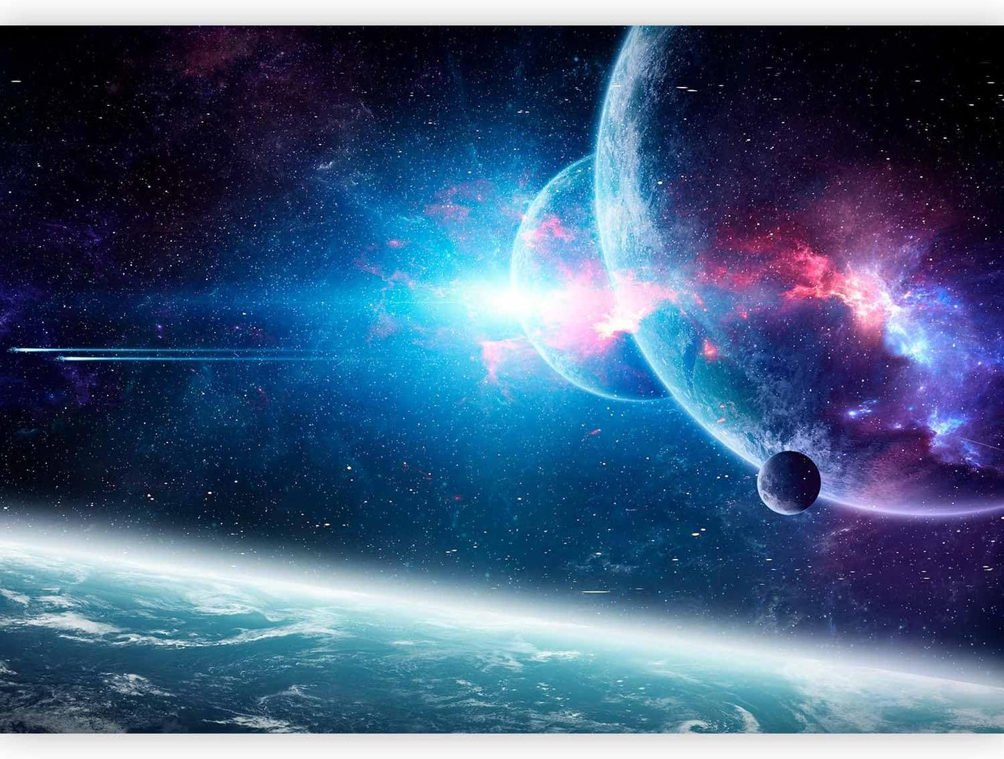 artgeist Wall Mural Cosmos Galaxy 138x101 in - XXL Non-Woven Wallpaper Fleece Wall Decor Photo Print Picture Image Design Stars Solar System Universe Space b-C-10047-a-a