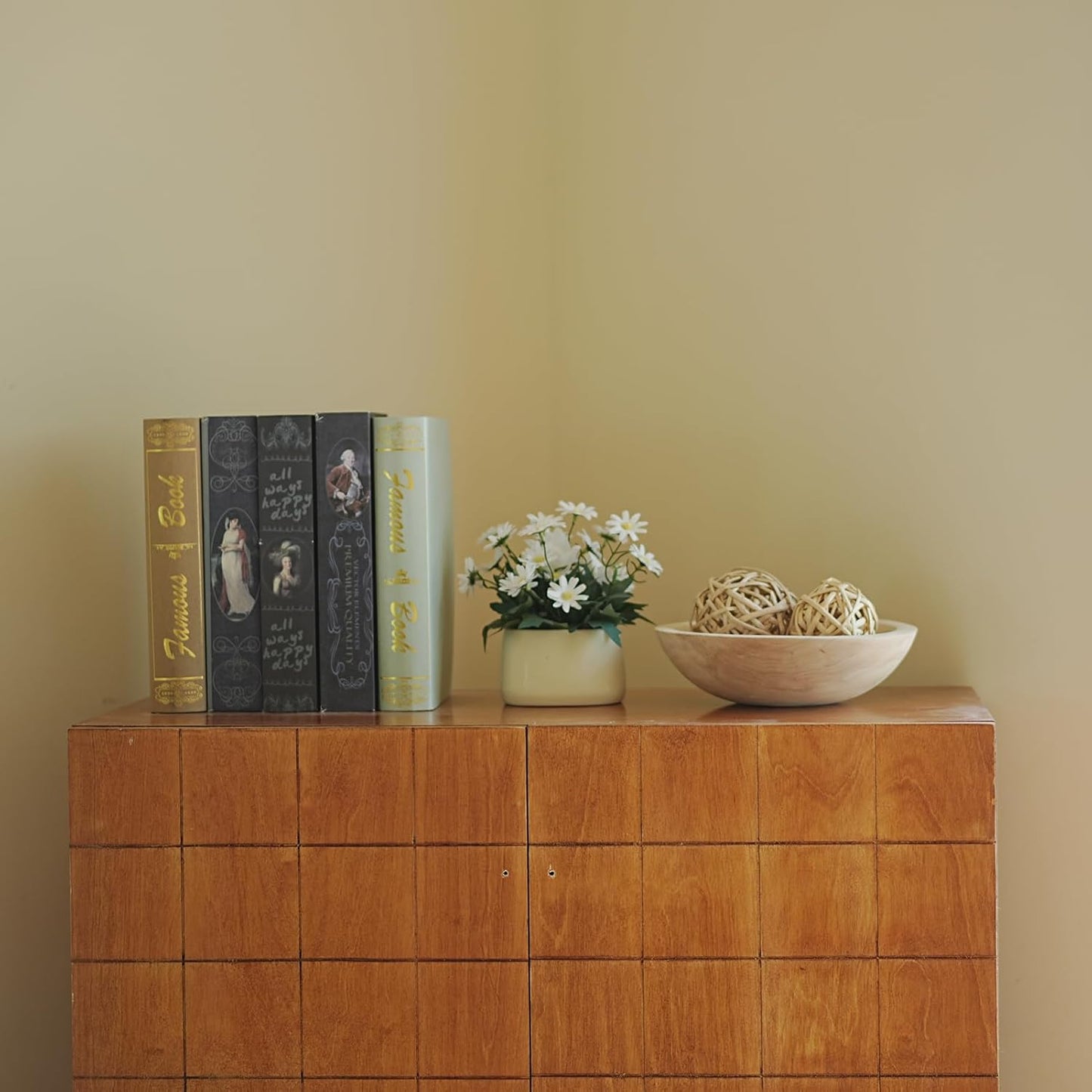 Hand Carved Wooden Decorative Bowl for Home Entryway Decor, Wood Centerpiece Bowl for Coffee Table Decor, Wood Dough Bowl for Farmhouse Decor (Natural)