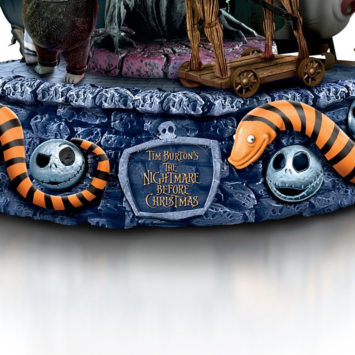 Tim Burton's The Nightmare Before Christmas Rotating Musical Carousel Sculpture: Lights Up