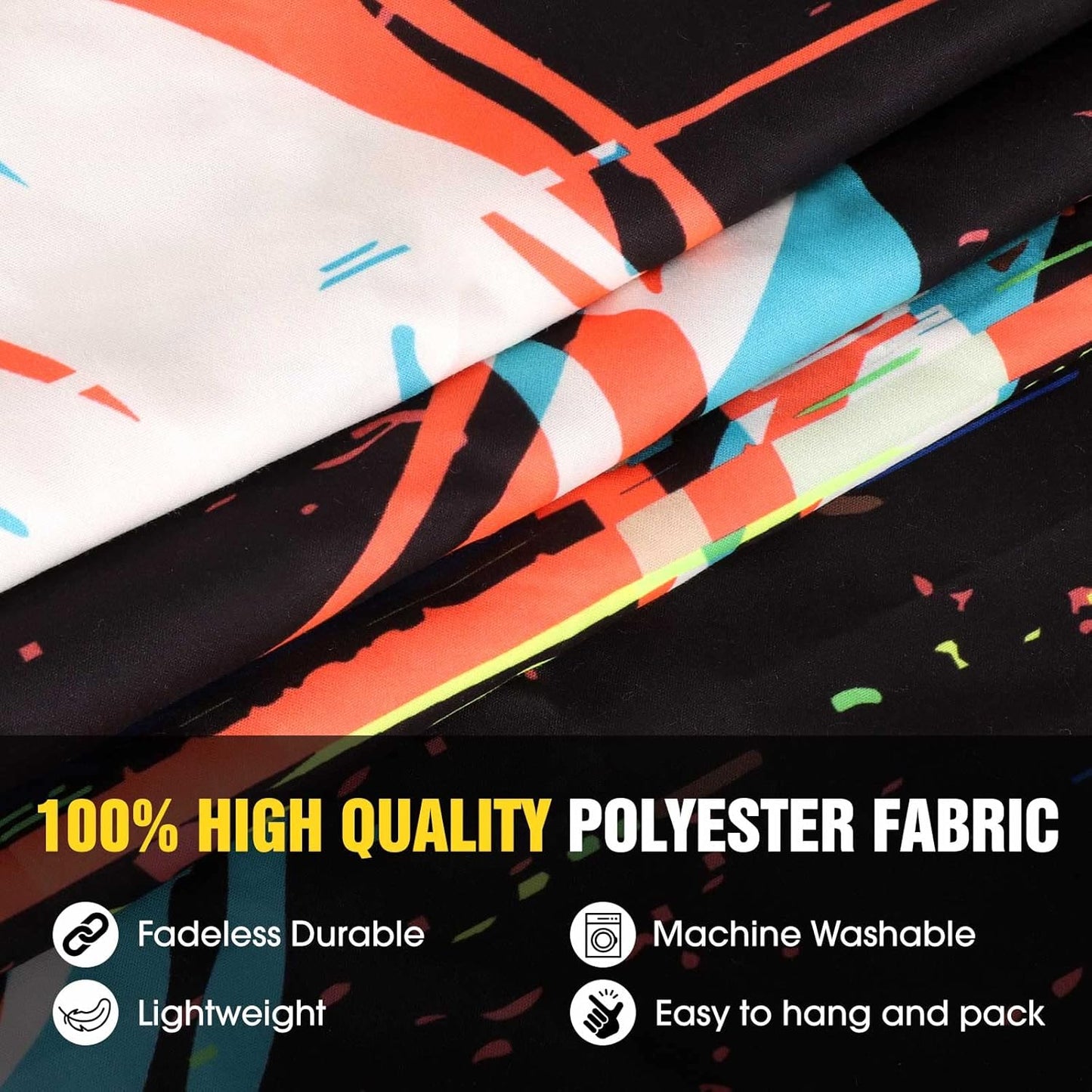 ADDWel Blacklight Skull Tapestry, Black Psychedelic Tapestry Glow In The Dark, UV Reactive Black Light Tapestries Posters Wall Hanging for Bedroom Living Room Dorm Party Backdrop Decor(60 * 80inches)