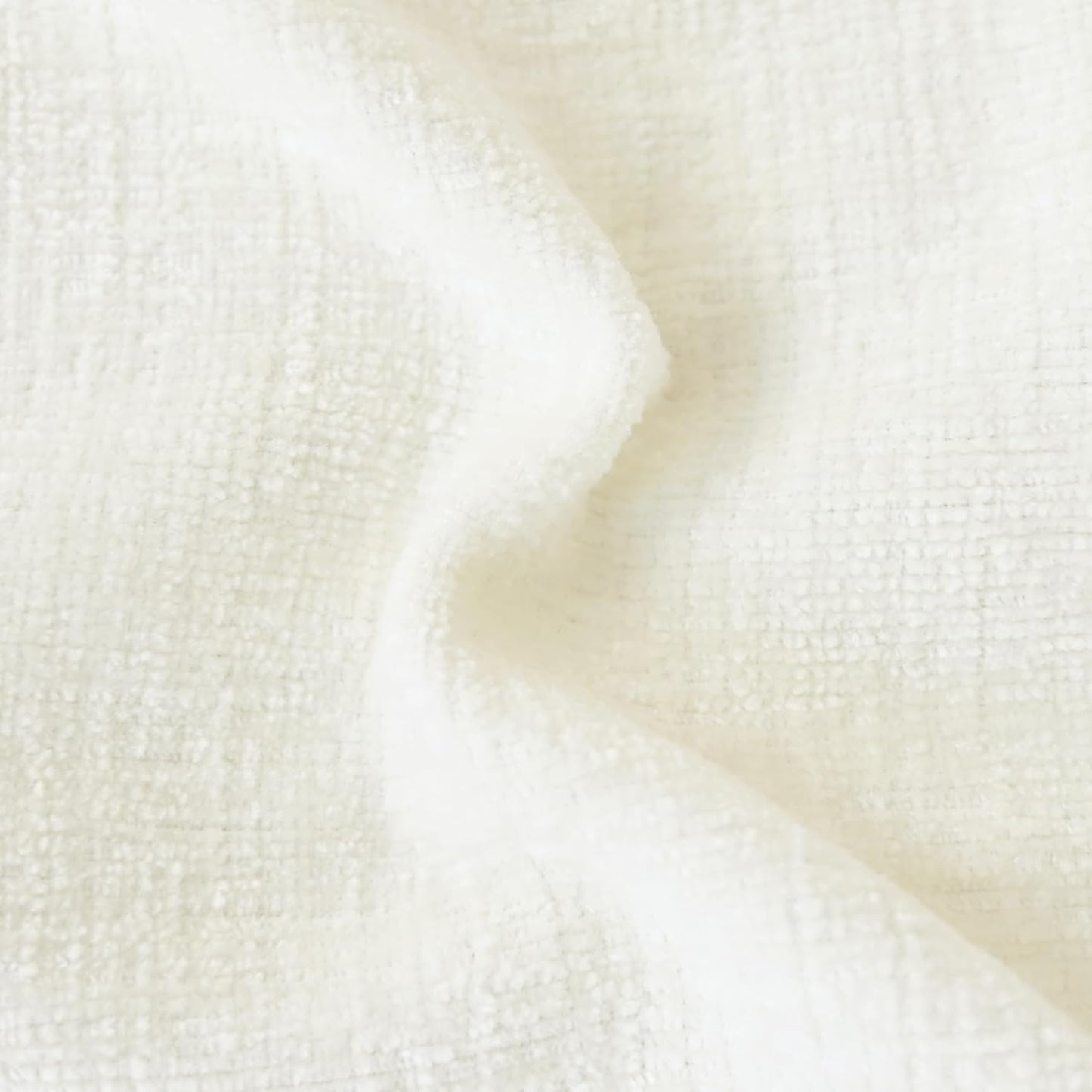 CaliTime Throw Pillow Covers Decorative 24 X 24 Inches Pack of 2 Cozy Chenille Cushion Cases for Couch Sofa Bed Living Room Home Cream