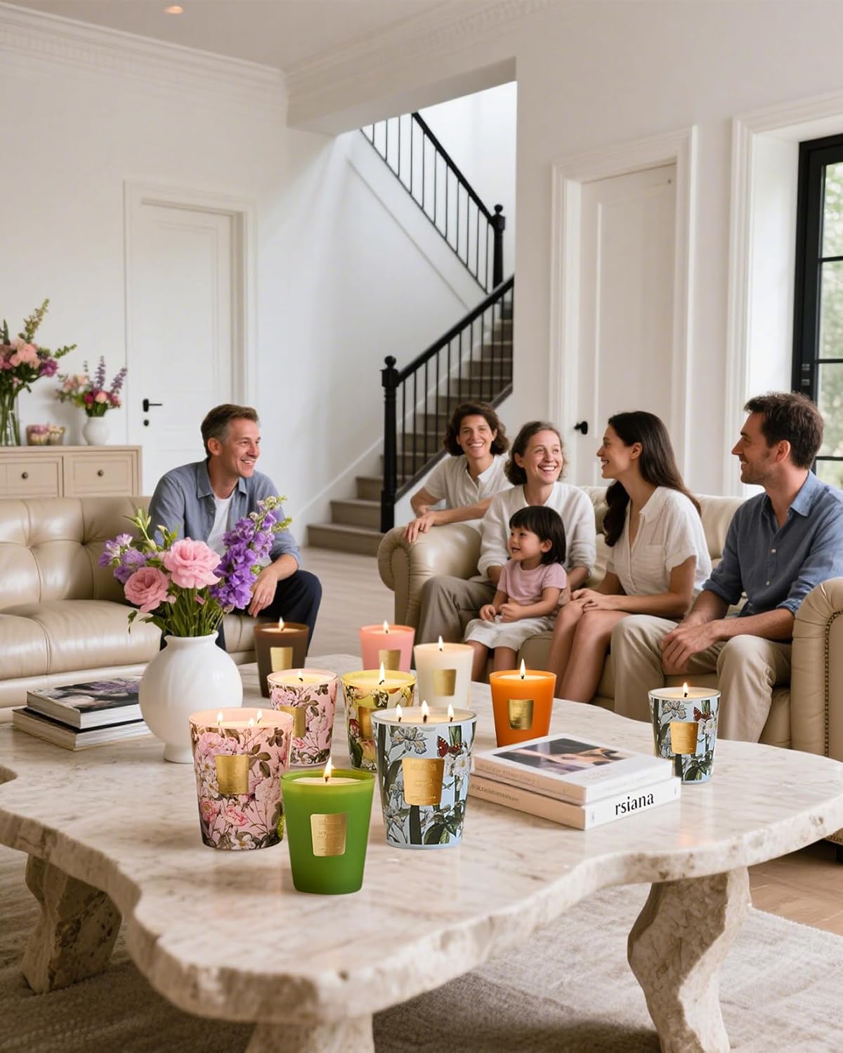 M&SENSE Basil Ginger Scented Natural Soy Wax Candle, 14.1oz 60 Hours Long Lasting Slow Burning Candles for Home Decor, Aromatherapy Candle for Stress Relief