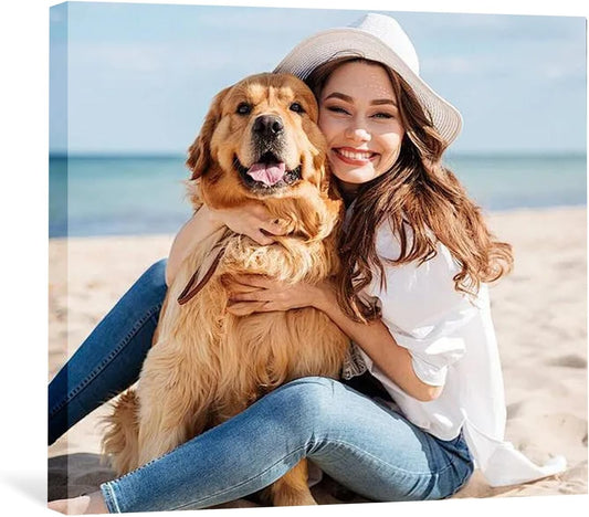 Custom Framed Canvas Prints With Your Photos-Personalized Picture To Canvas Wall Art ，Home Decoration Gifts Holiday Gifts