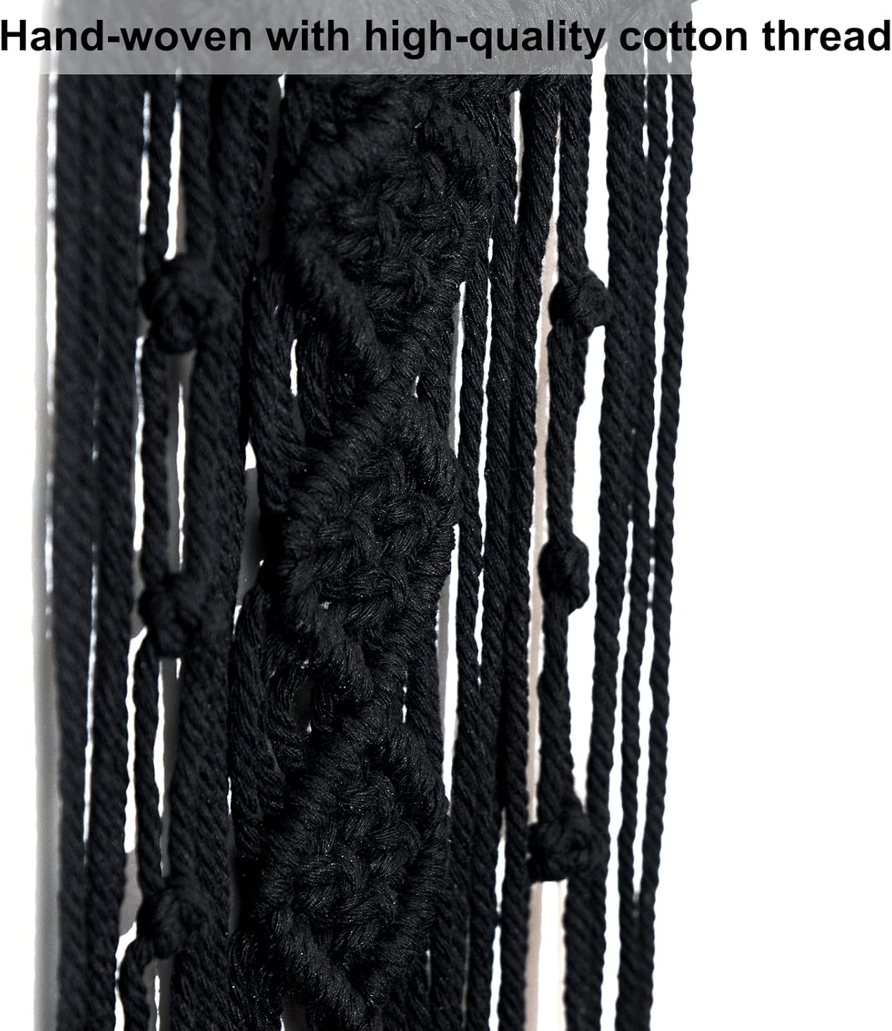 MOONFLY Black Moon Dream Catcher with Handmade Woven Cotton Dream Catchers Boho Macrame Wall Hanging Home Decoration Ornament Craft Gift (Black Moon)