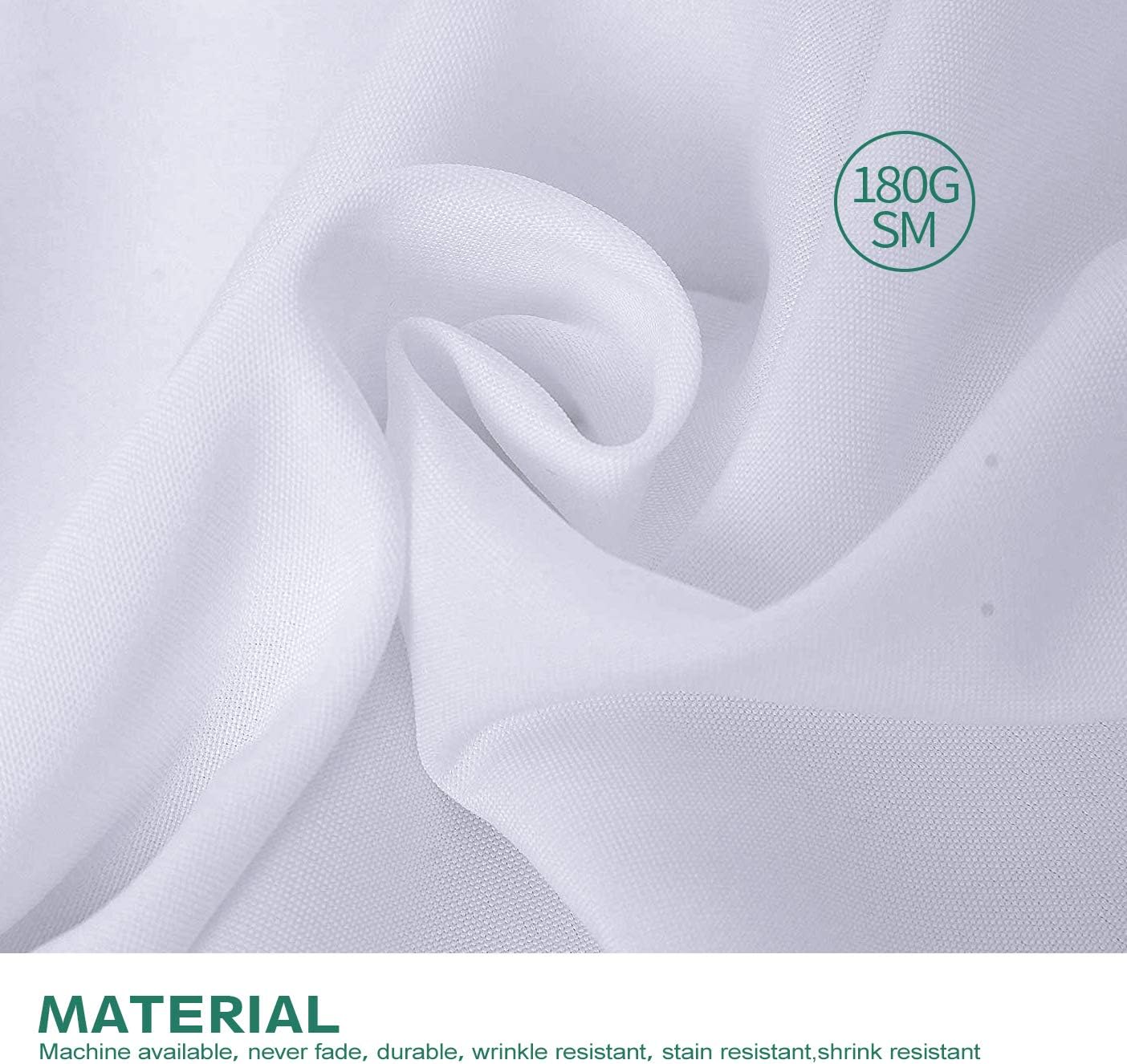 Surmente White Tablecloth for Round Tables, 70-inch Round Table Cloths for Weddings, Banquets, or Restaurants
